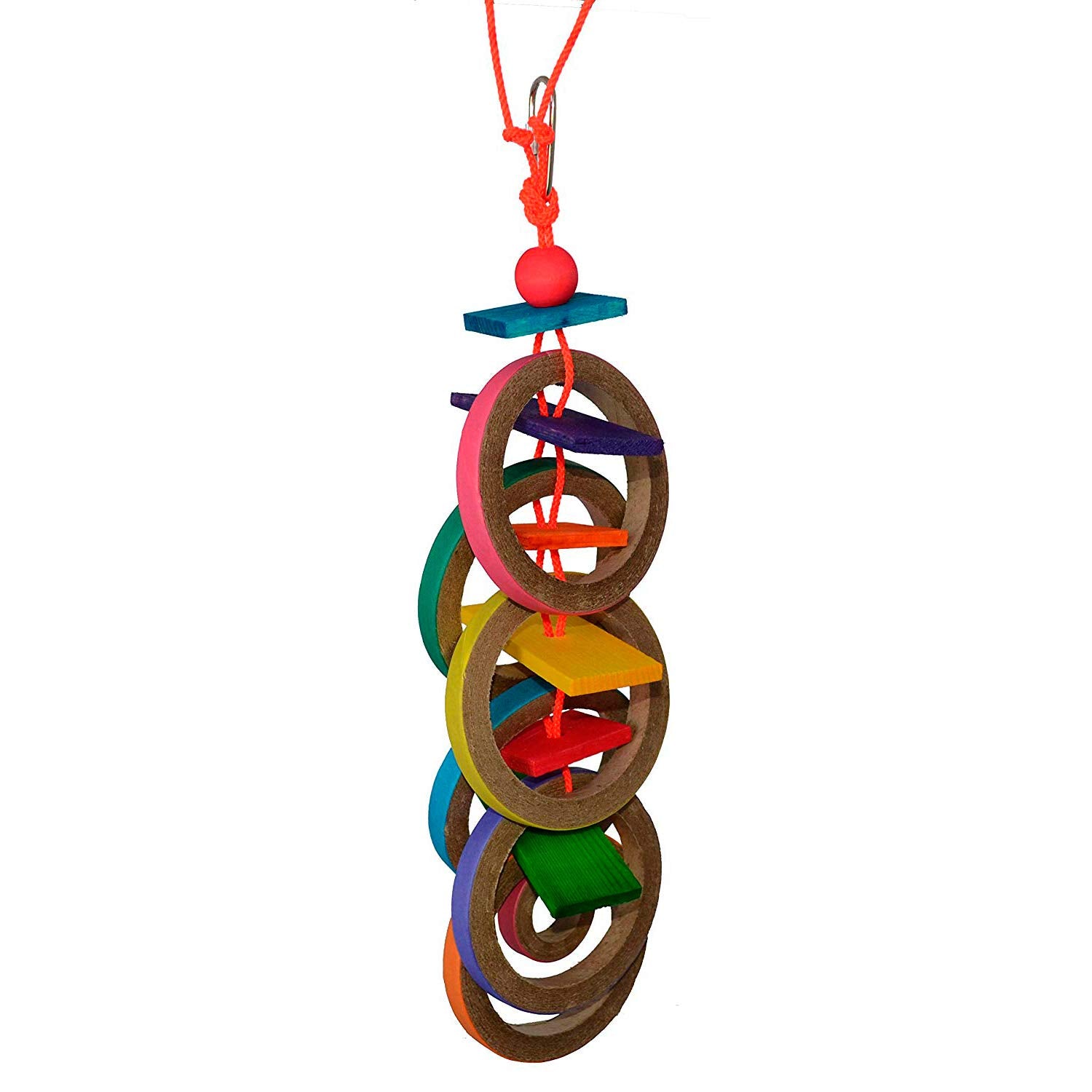 Super Bird Creations Sb625 Olympic Rings Bird Toy, Large Bird Size, 15” X 4” X 4”