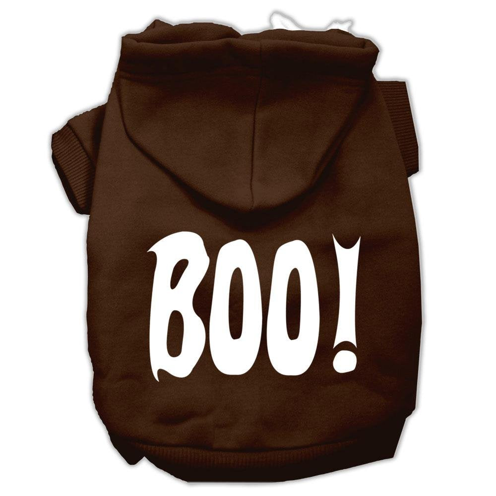 Mirage Pet Products Boo! Screen Print Pet Hoodies, 3X-Large, Brown