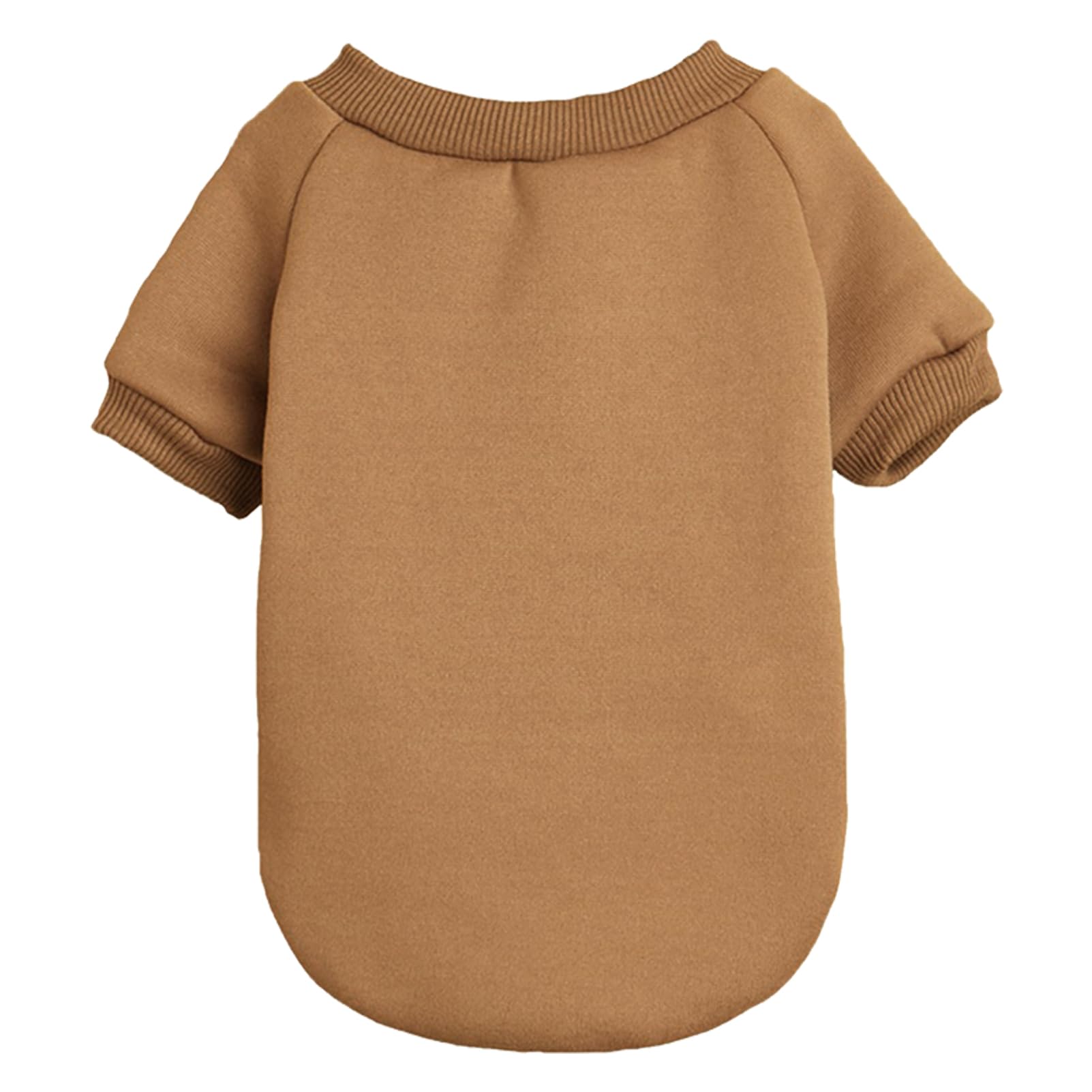 Jouhoi Puppy Sweater For Small Dogs Clothes Warm Winter Cat Clothe Pet Sweatshirt Knitwear Doggie Kitten Clothing, Coffee, X-Lar