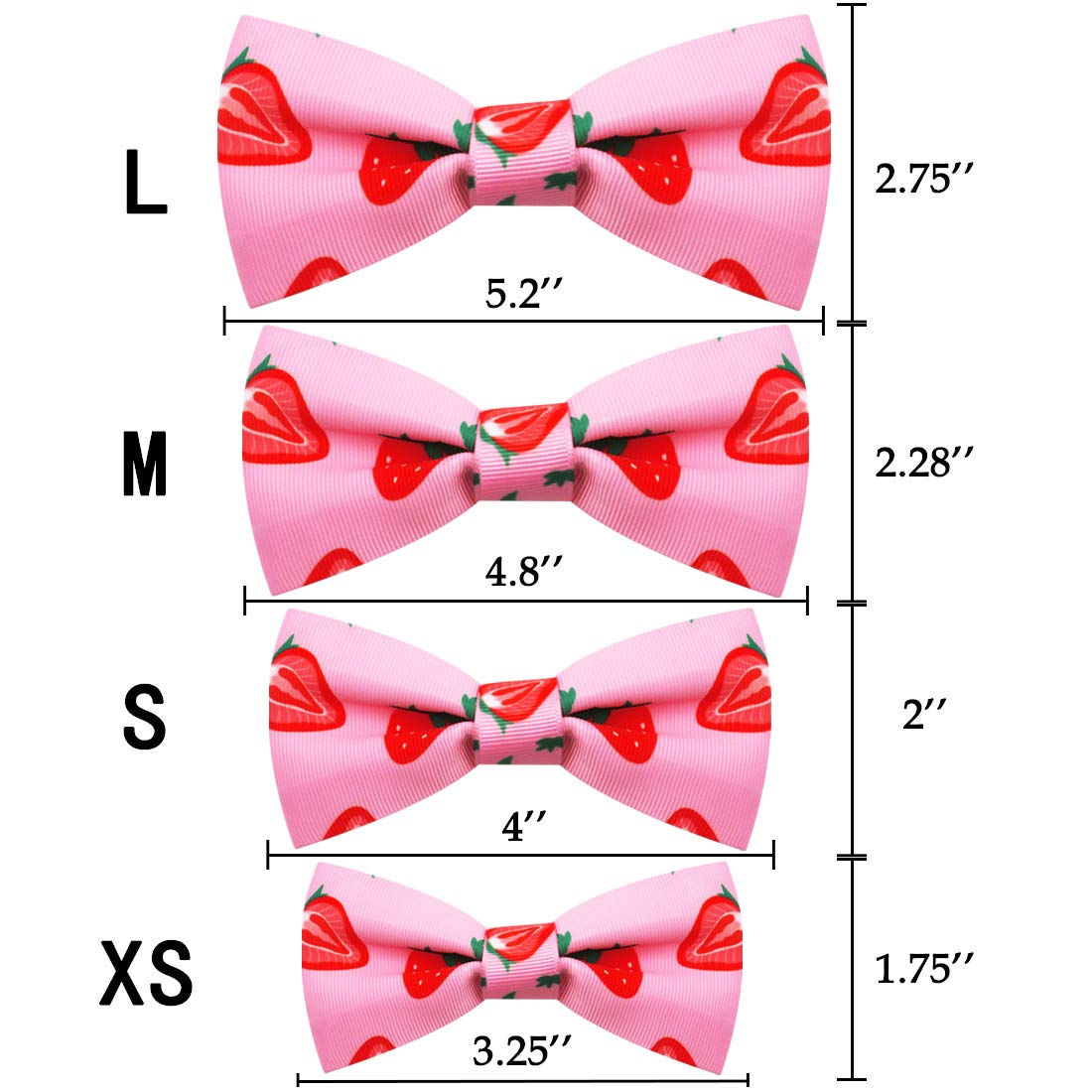 Azuza Dog Collar Bow Tie, Lovely Pink Dog Collars With Bowtie Large Dogs