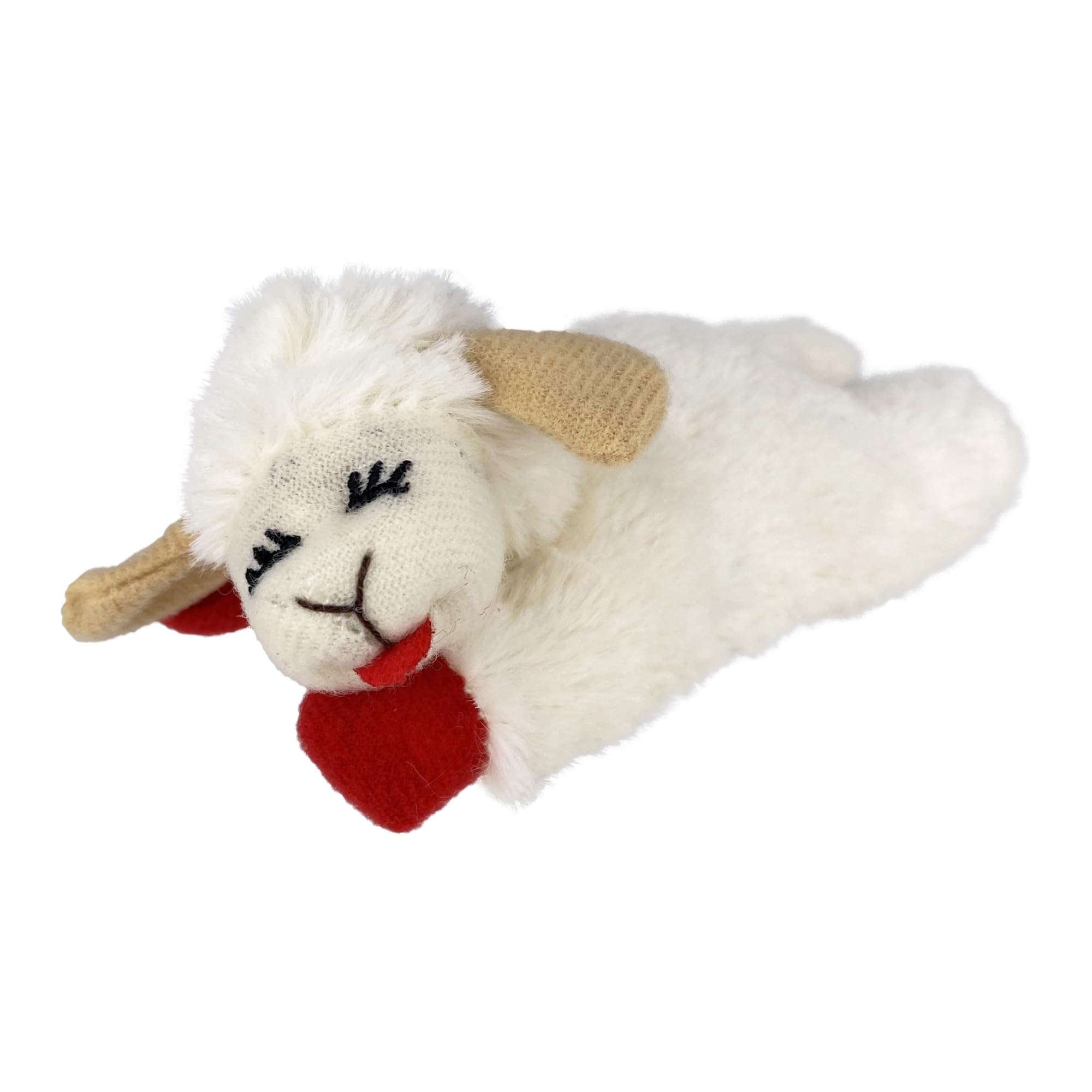 Multipet Lamb Chop Cat Plush Toy w/Catnip - Small Cat Chew Toy for All Cats - Extra Soft Plush Cat Toy - Stuffed Animal Kitten T