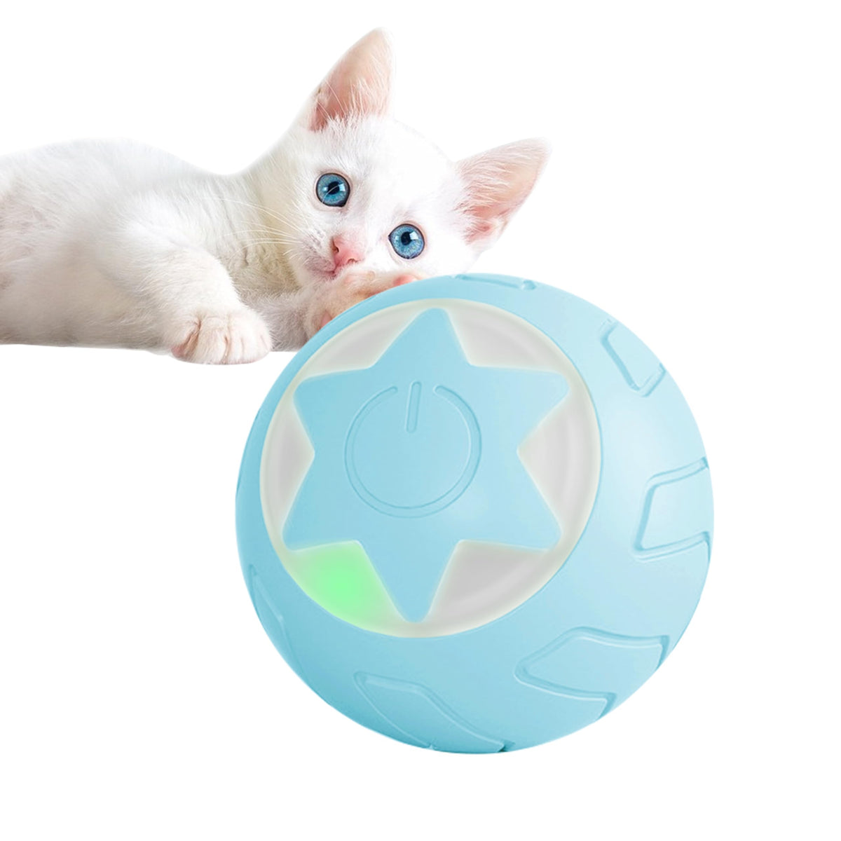 Zalbyuy Interactive Cat Ball Toy, Intelligent Cat Toys With Led Lights, Automatic Moving Rolling Ball For Indoor Cats, Cat Autom