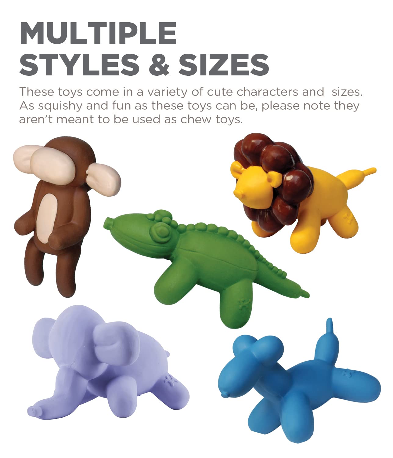 Outward Hound Latex Rubber Balloon Squeaky Dog Toy, Large, Blue, Natural Rubber, Model 79930L