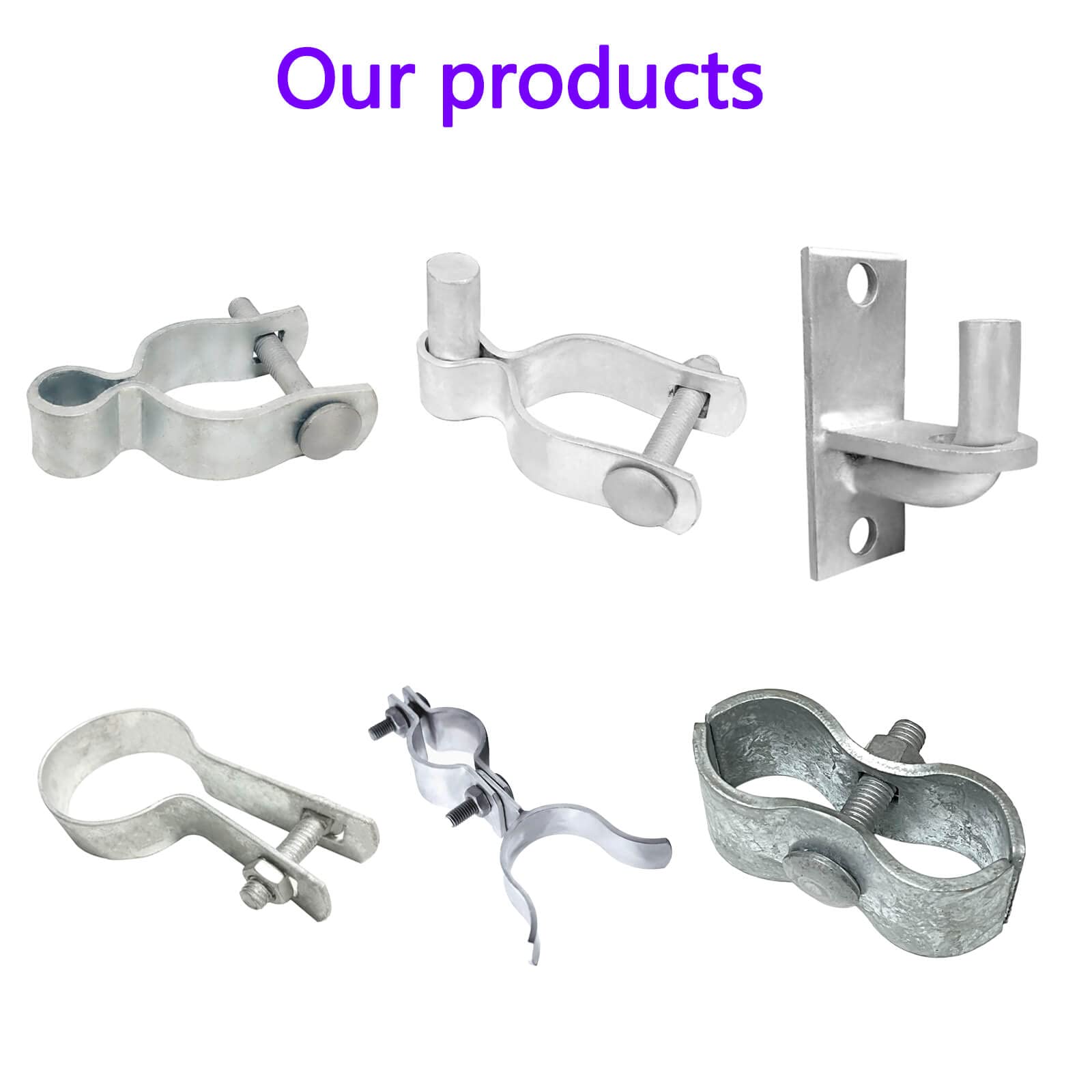 Chain Link Fence Panel Clamps/Galvanized Steel Panel Clamp 1-3/8' (8 Set)/ Kennel Clamps: Chain Link Fence Pipe Panel Frames, Saddle Clamp, Kennel Clamp