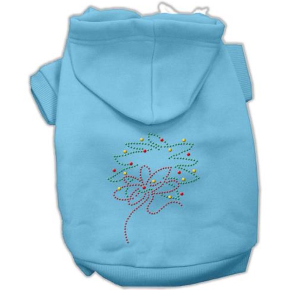 Mirage Pet Products 20-Inch Christmas Wreath Hoodie, 3X-Large, Baby Blue