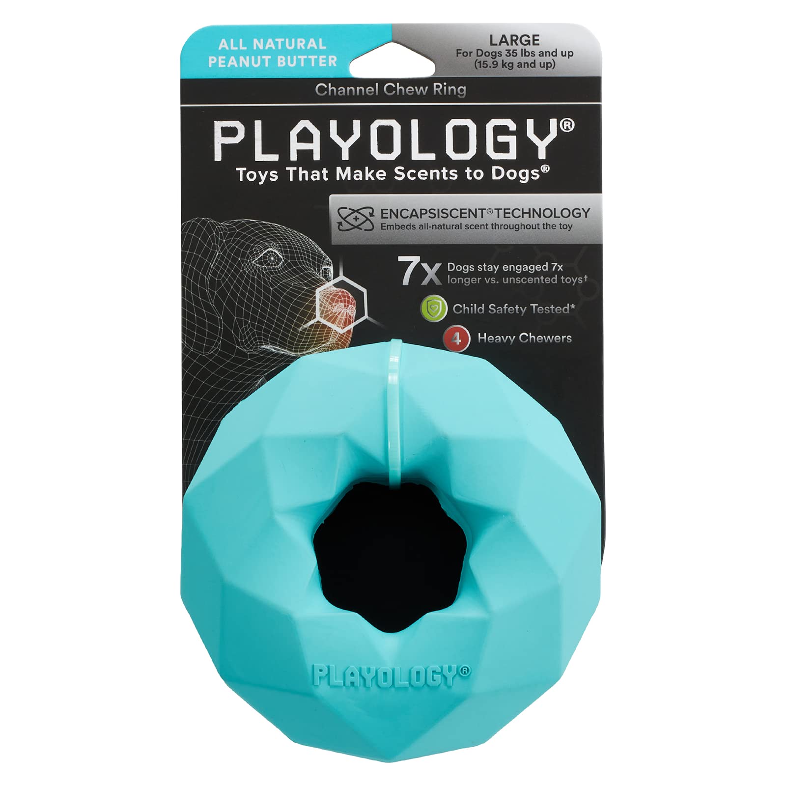 Playology Dual Layer Bone Toy - Engaging All Natural Cheddar Cheese Scented Dog Toy, Large - Chew, Toss, Fetch, And Play!