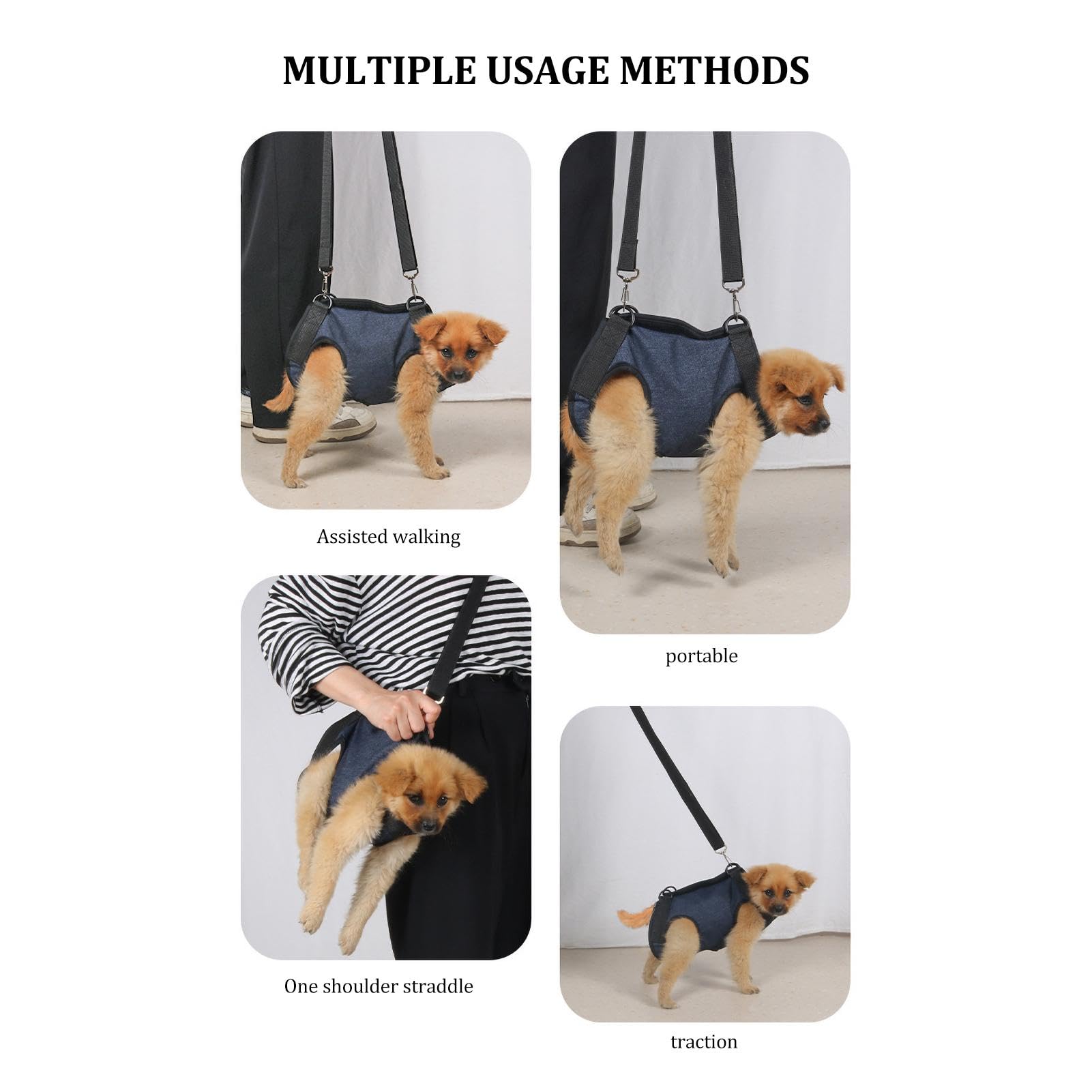 Dog Sling Harness - Dog Lift Harness, Dog Lift Harness Full Body Support | Adjustable Dog Lift Up Carrier, Pet Rehabilitation Li