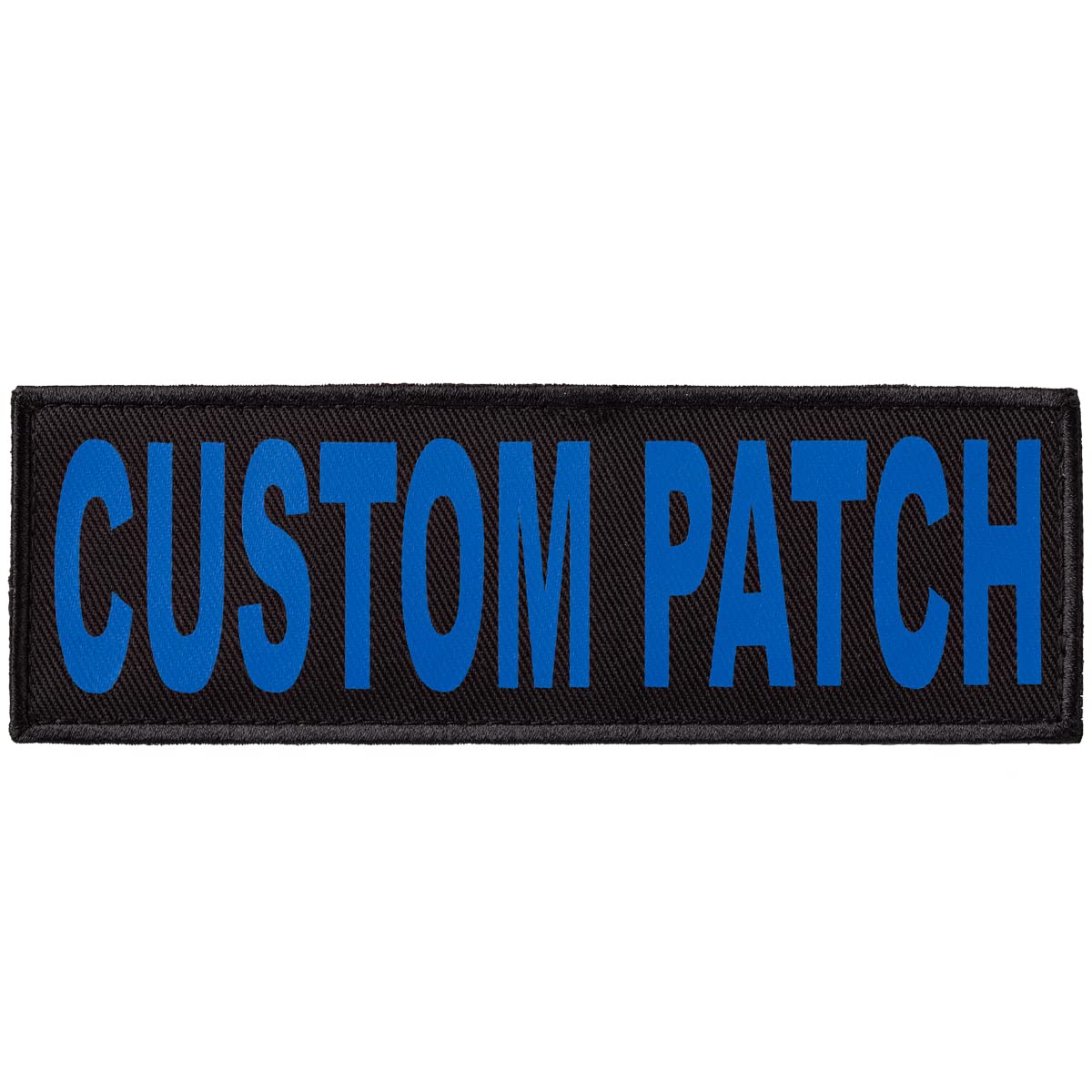 Dogline Custom Bright White Text Patch For Vest Harness Or Collar Customizable Text Personalized Patches With Hook Backing Name