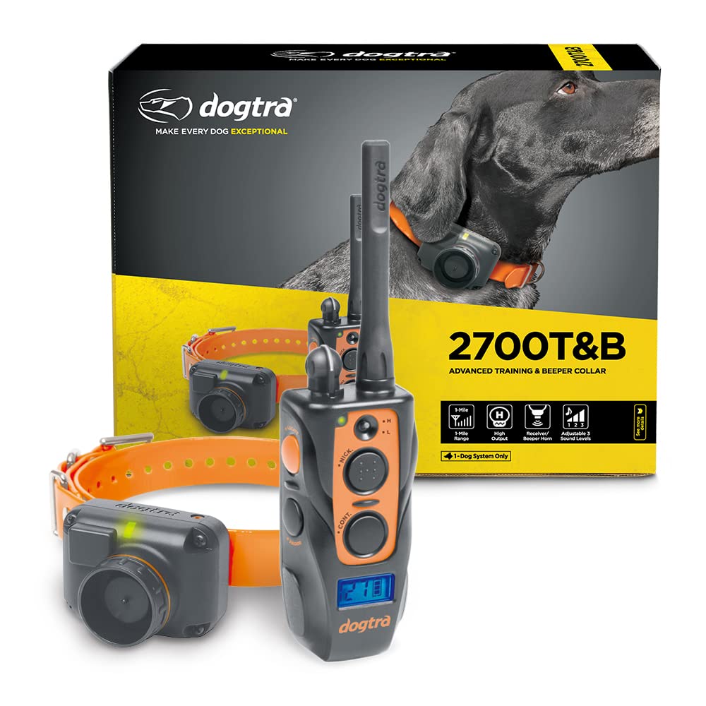 Dogtra 2700T&B Long Range 1-Mile 1-Dog Training & Beeper Remote Dog Training E-Collar For Upland Gun Dog