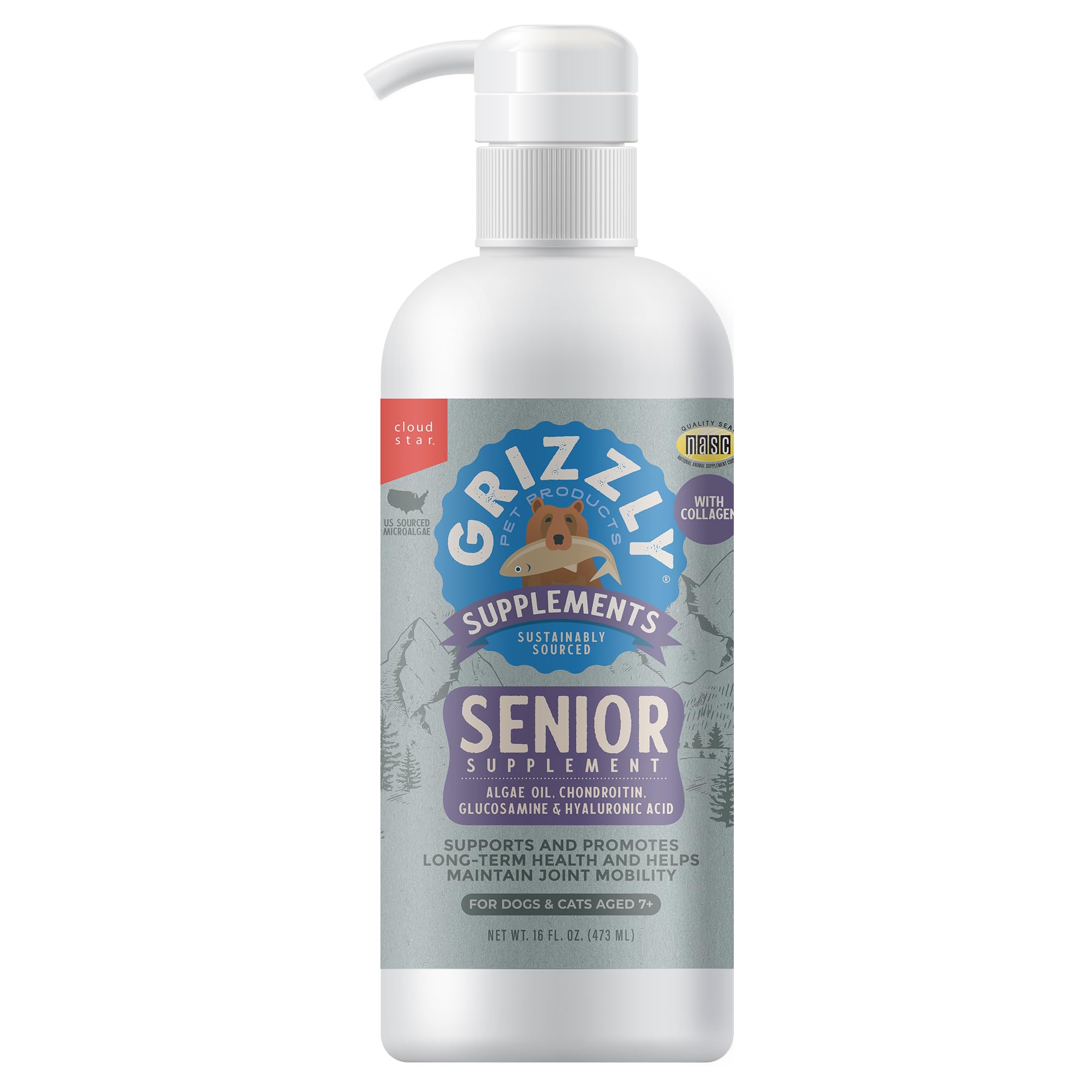 Grizzly Life Stage Liquid, Senior Health Supplement (16 FL. OZ)