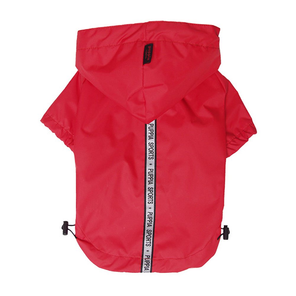 Puppia Authentic Base Jumper Raincoat, 5X-Large, Red