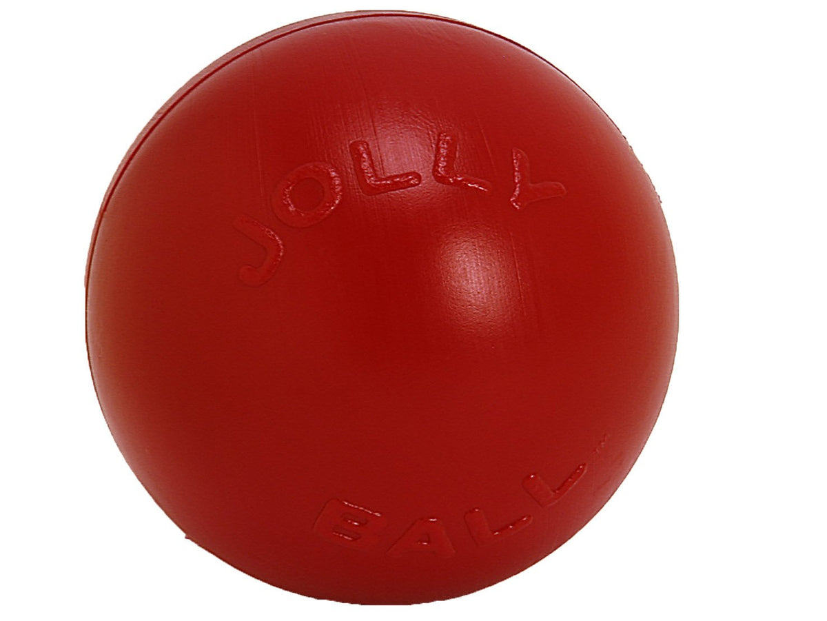 Jolly Pets Push-N-Play Ball Dog Toy, 6 Inches/Medium, Red (306 Rd)