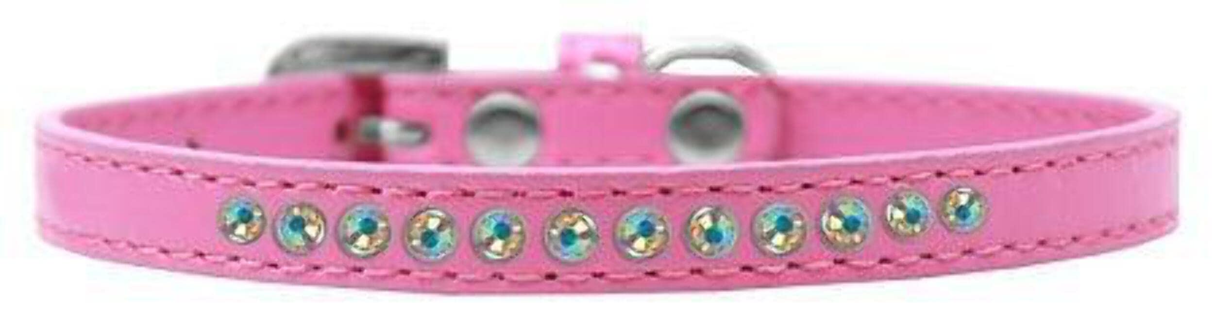 Dog, Puppy & Pet Fashion Collar, "Aurora Borealis Crystal Rimsets" Lavender 16