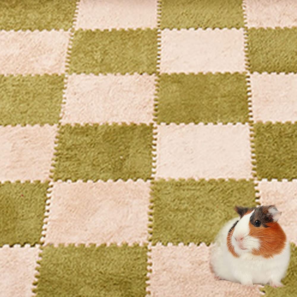 10Pcs 11    X 11    Guinea Pig Pads Washable, Reusable Guinea Pig Fleece Cage Liners, Soft Warm Rabbit Sleep Mat Blanket Bed (Gr