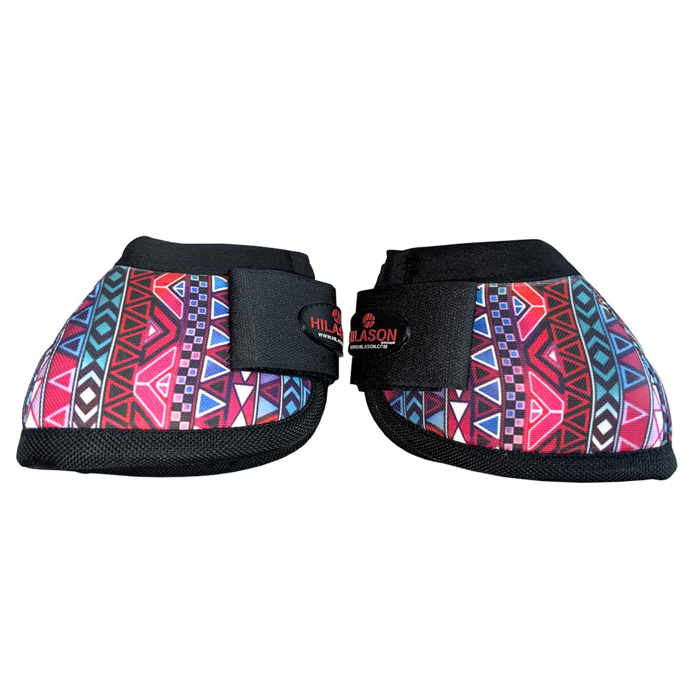 L Hilason Horse Medicine No Turn Bell Boots Sports Front Rear Hind Leg Protective