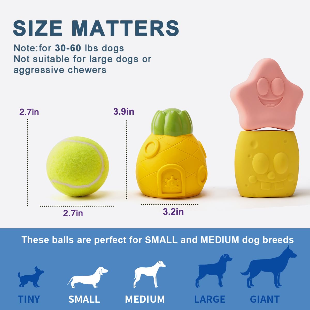 Pawdoer Squeaky Dog Toys for Medium Dogs - Soft Latex Squeaky Dog Ball, Cute Funny Squeak Squeaky Pants Pet Toys