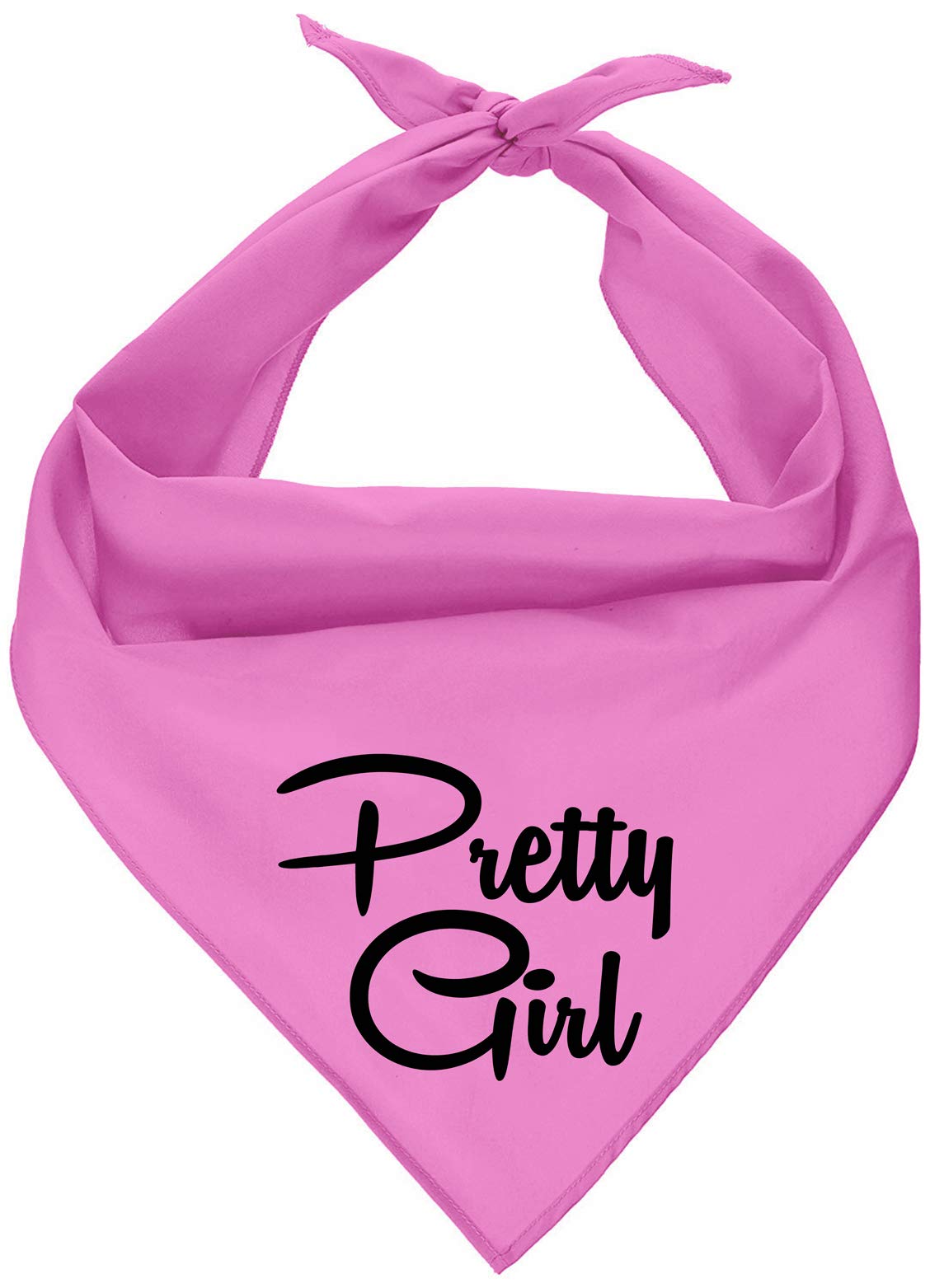 Parisian Pet Dog Bandanas Girl With Printed 'Pretty Girl' Word - Tie-On Adjustable Dog Scarf For Large Dogs Female - Triangle Pink Dog Bandana - Female Dog Bib, Handkerchief For Pets