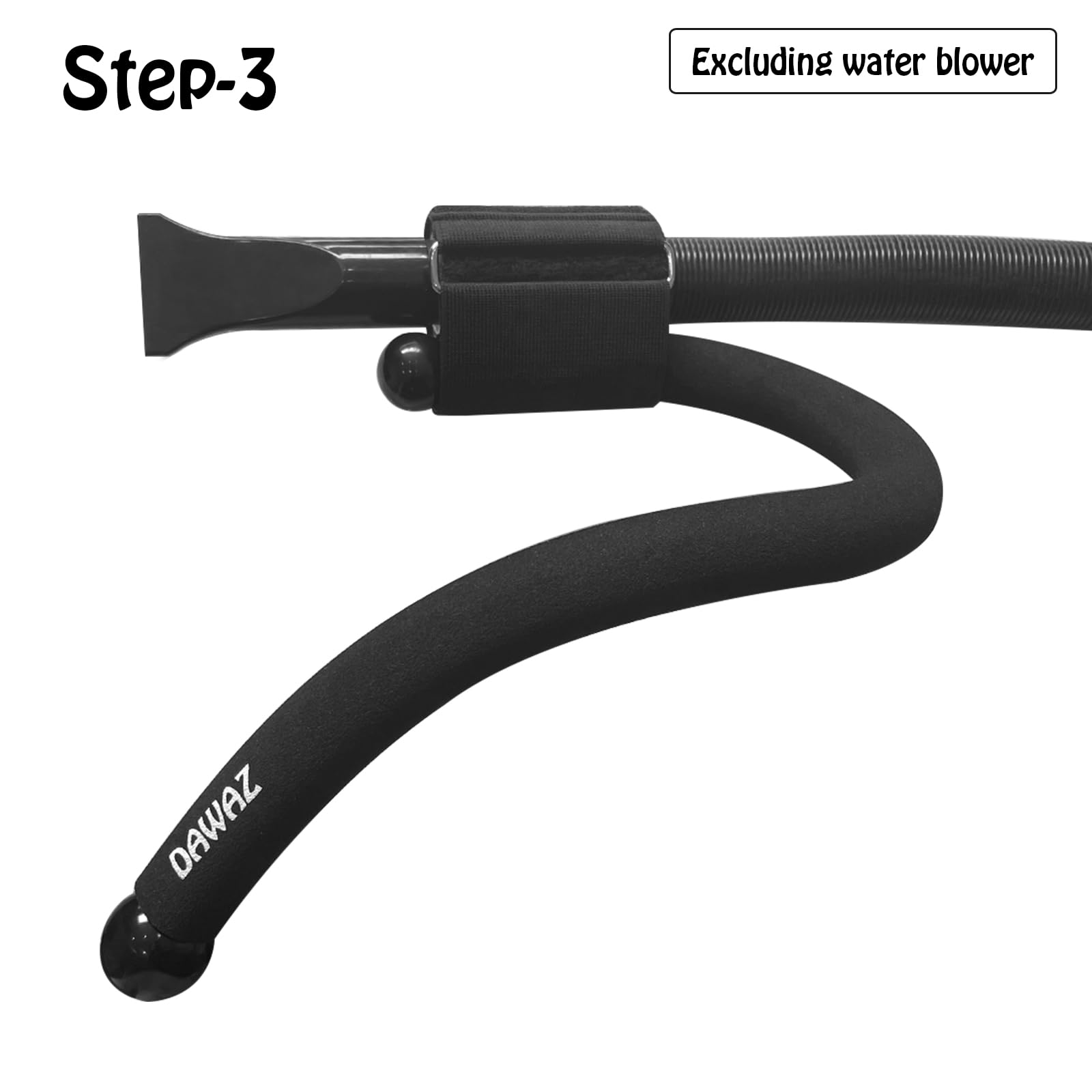 DAWAZ Dog Hair Dryer with Neck Hanging Bracket, Black - Water Blowing Machine for Hands-Free Grooming