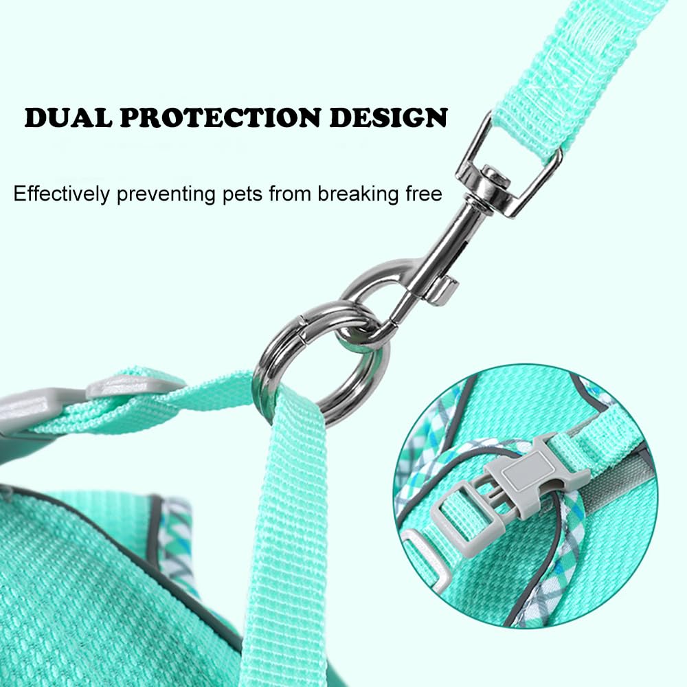 Dog Harness and Leash Set, No Pull Adjustable Reflective Pet Harness, Mesh Dog Harness, Step in Vest Harness Easy Walk Dog Harne