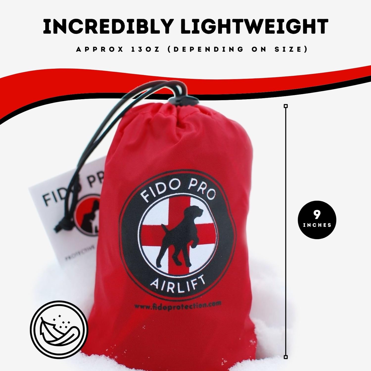 Fido Pro Airlift Emergency Dog Rescue Sling - Lightweight, Packable Dog Sling For Extra Large Dogs With 8-Point Support System F