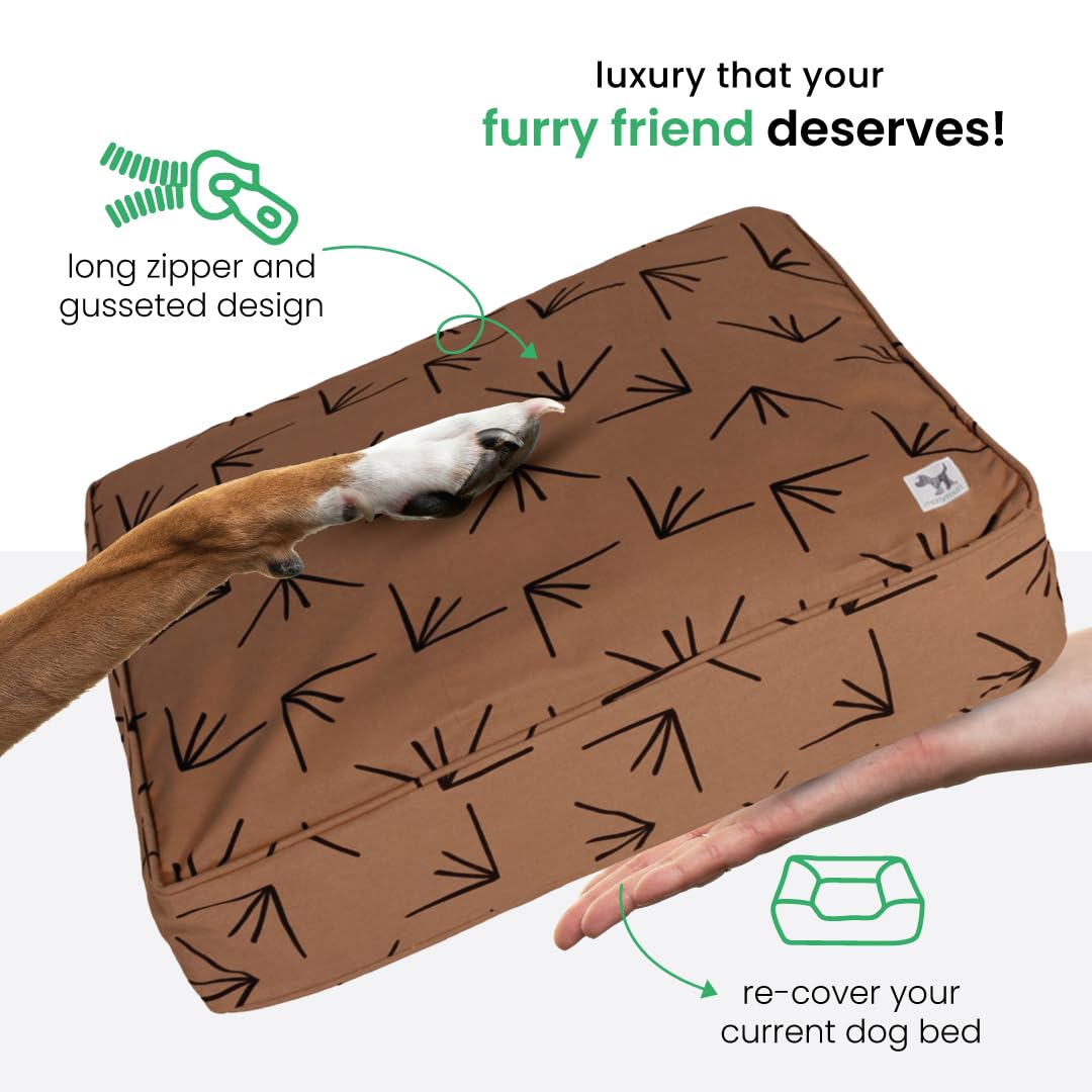 Molly Mutt Medium To Large Duvet Cover, Heat Waves, Brown With Black Accents, 27''X36''X5''