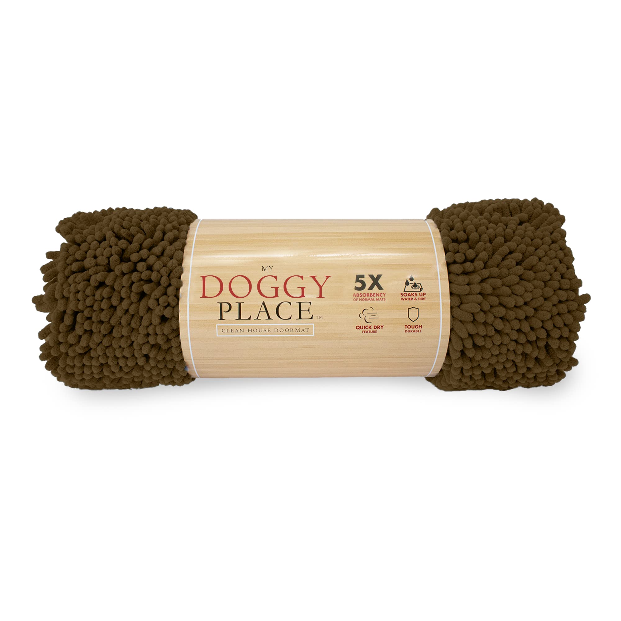 My Doggy Place Dog Mat For Muddy Paws, Washable Dog Dog Mat, Brown