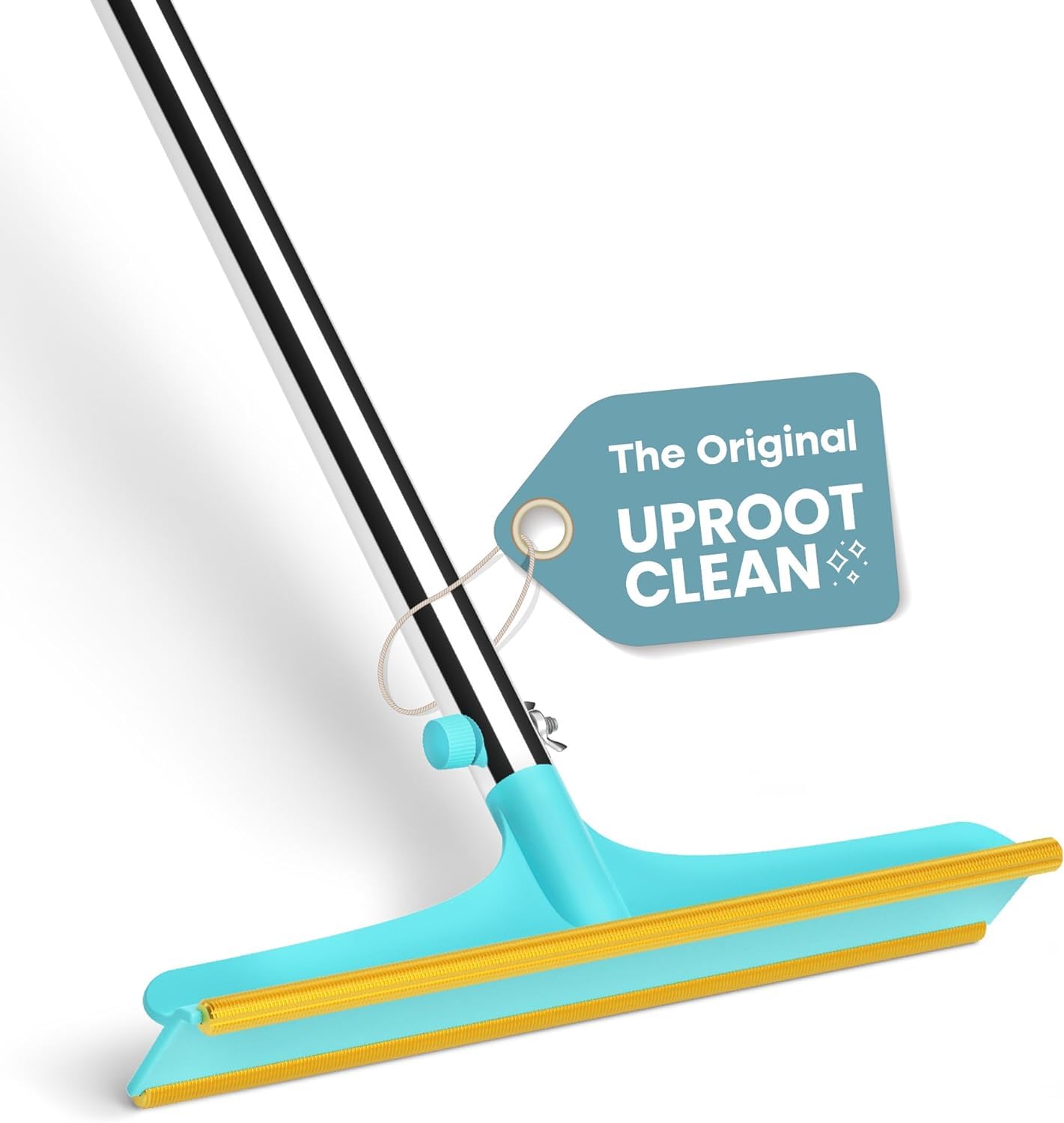 Uproot Clean Xtra - Pet Hair Removal Broom - Telescopic 60' Handle & Reusable Design - Like An Uproot Cleaner Pro Pet Hair Remover, But Created To Be An Excellent Carpet Rake For Pet Hair Removal