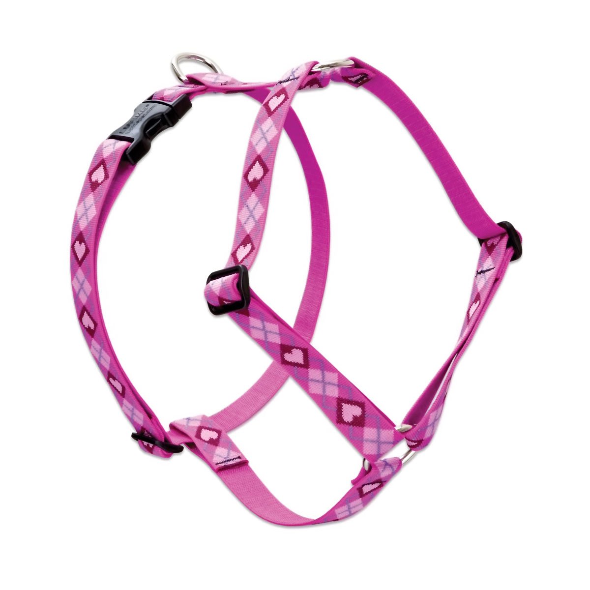 Lupinepet Originals 1'' Puppy Love 24-38'' Adjustable Roman Dog Harness For Large Dogs