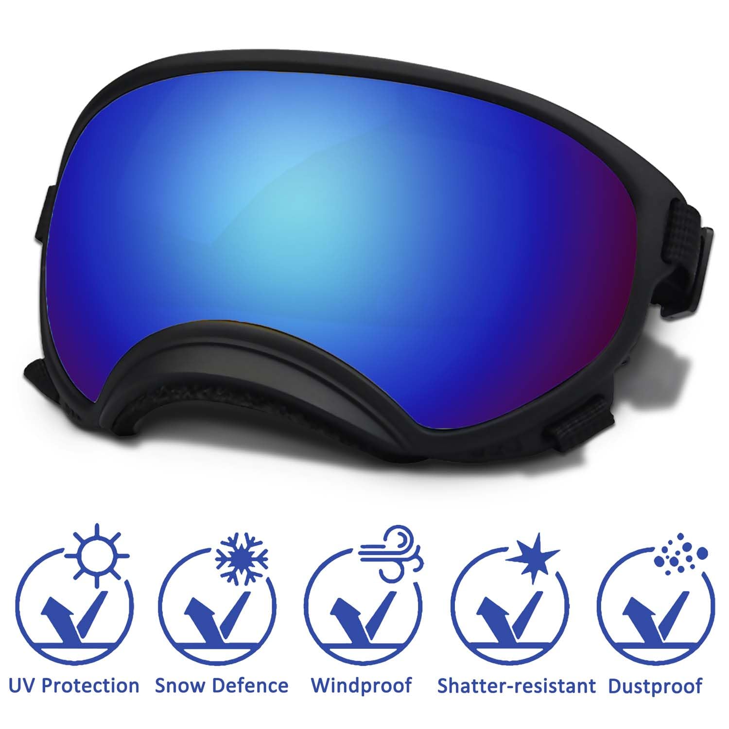 Small Dog Sunglasses With Adjustable Strap Uv Protection, Winproof Dog Puppy Sunglasses, Suitable For Small Dog Pet Glasses, Dog