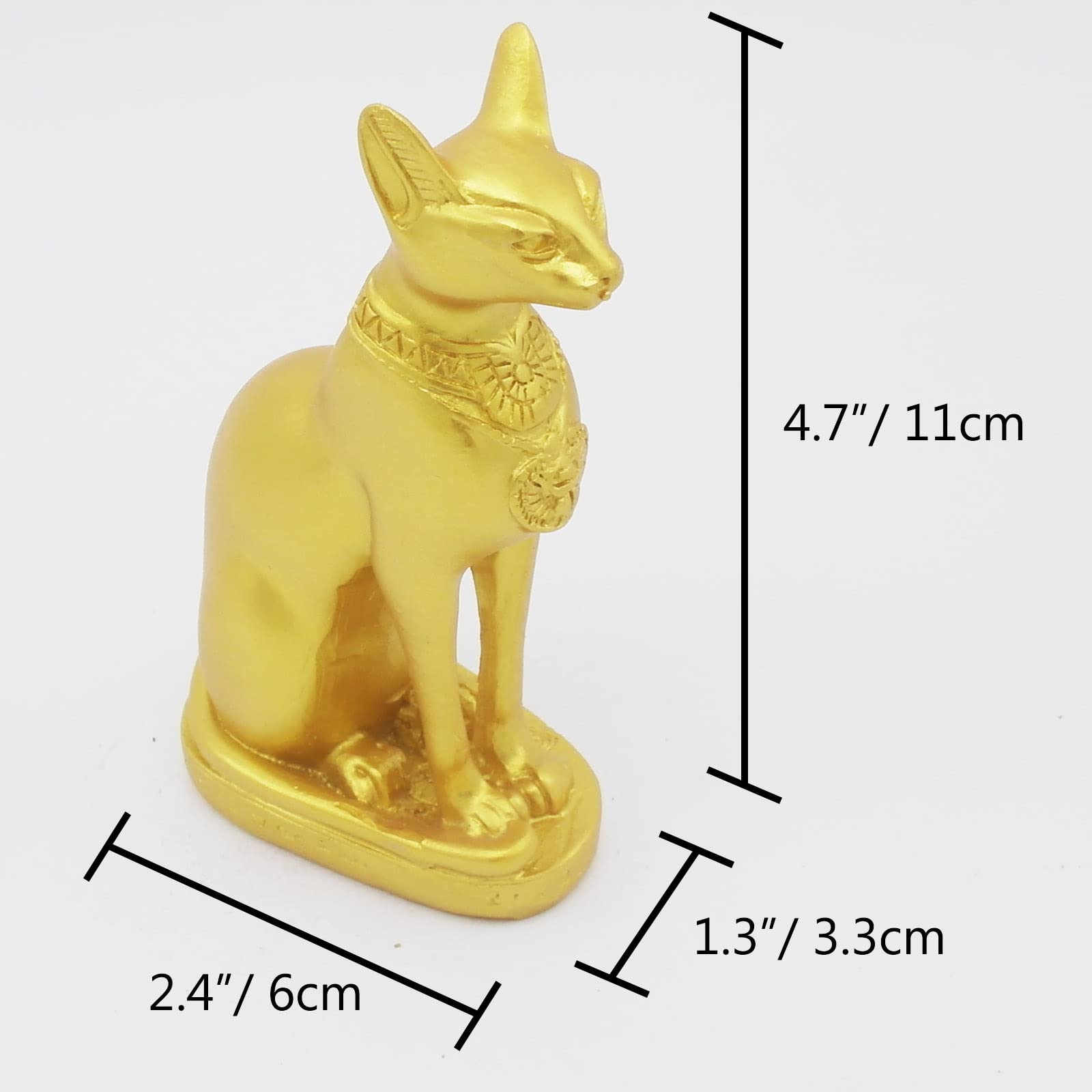 Kocris Casa Aquarium Ancient Egypt Fish Tank Decorations Cat Goddess Bastet Reptile Turtle Lizard Spider Tanks Terrarium Egyptian Temple Décor Ornament Pet Gold