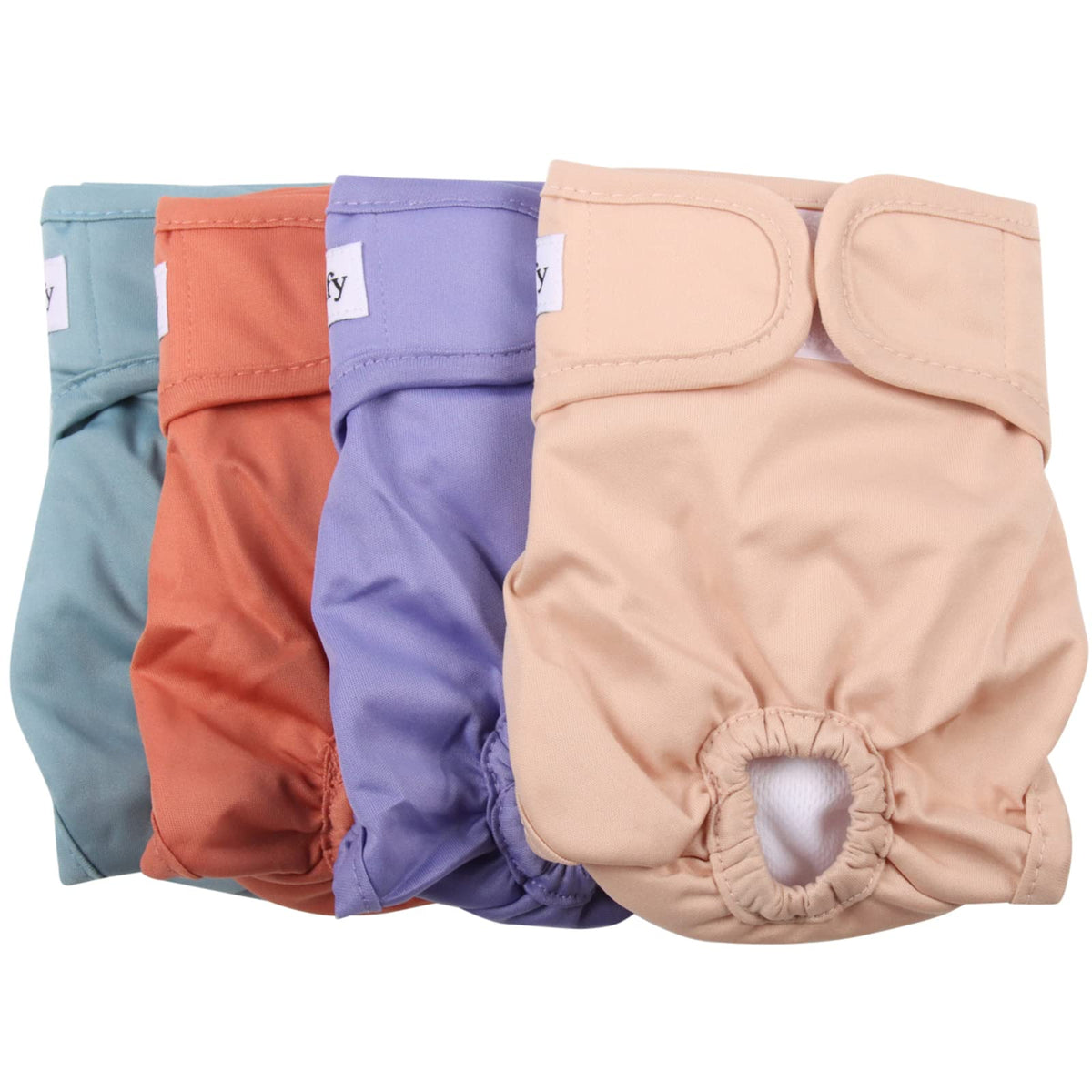 Vecomfy Washable Dog Diapers Female For Small Dogs,(4 Pack) Premium Reusable Leakproof Puppy Nappies,S