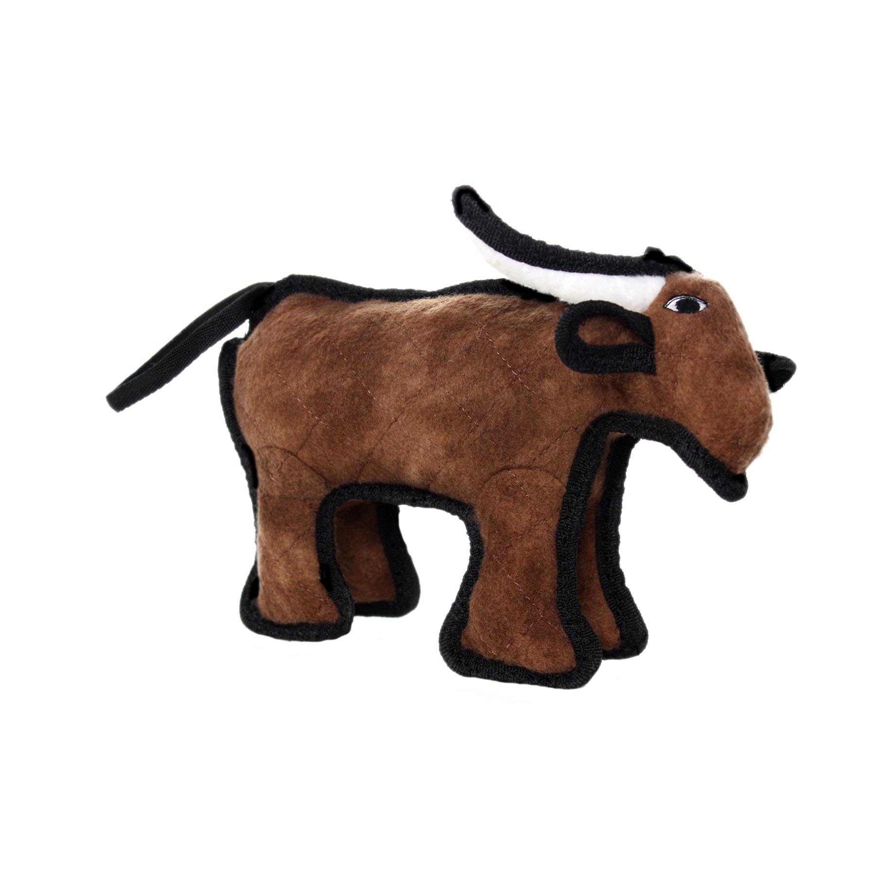 TUFFY - World's Tuffest Soft Dog Toy - Barnyard Junior Bull - Multiple Layers. Made Durable, Strong & Tough. Interactive Play (T
