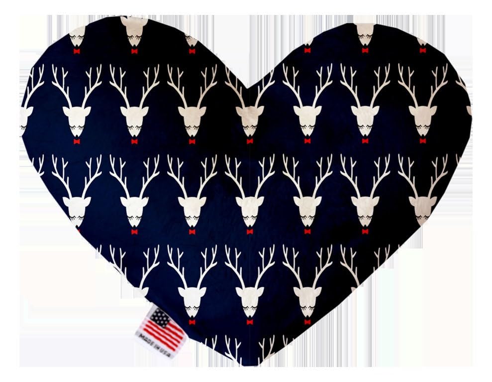 Christmas Pet and Dog Plush Heart or Bone Toy, "Classy Christmas Group" (Available in different sizes and 6 different patterns!) ClassyChristmasTrees 8" Plush Heart