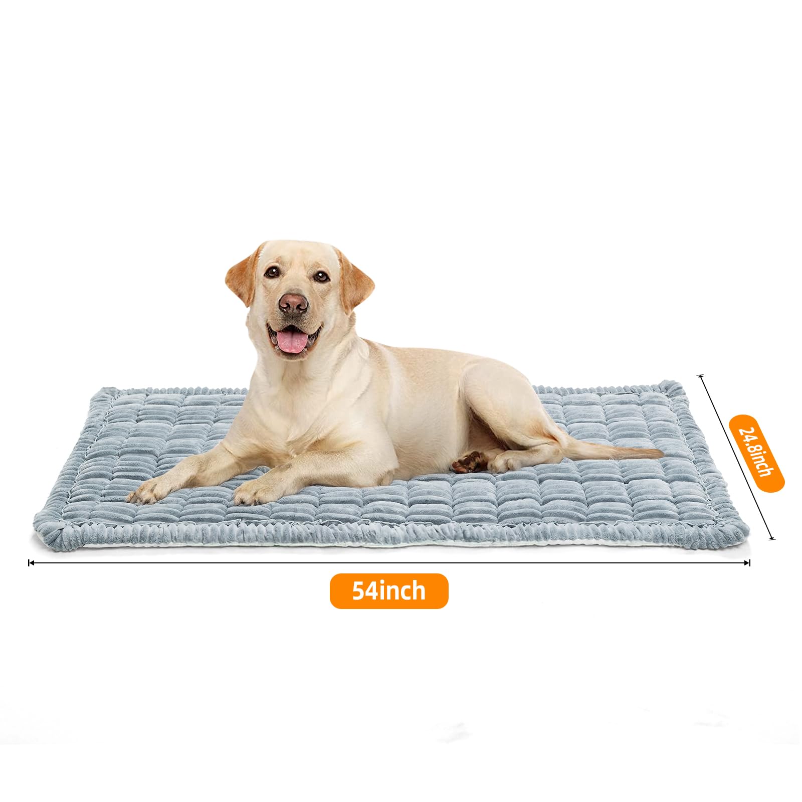 Fulltour Dog Car Seat Cover for Back Seat, Plaid Backseat Pet Bed Mat, Non-Slip Travel Dog Bed for Backseat Extenders, 24.8 x 54