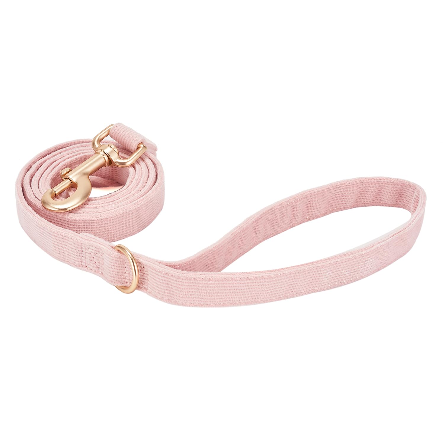 Ewinoom Soft Cotton Dog Leash, 5 Ft Heavy Duty Corduroy Dog Leashes With Gold Metal Hook For Small Medium Large Dogs,Medium,Ligh