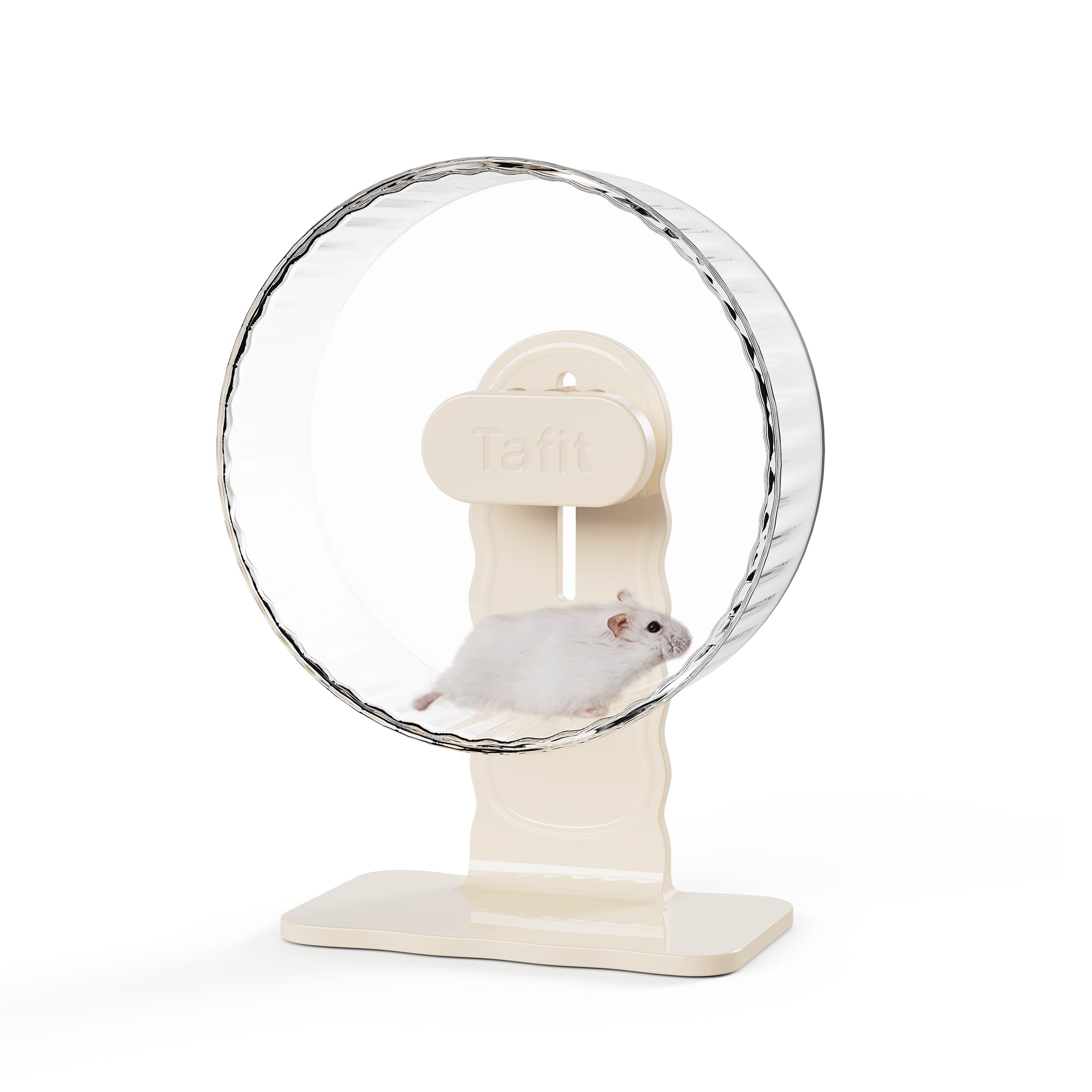 Tafit Quiet Hamster Wheel 8.7 Inch Dual-Bearings Silent Small Animals Running Exercise Wheel Height Adjustable for Syrian Hamste
