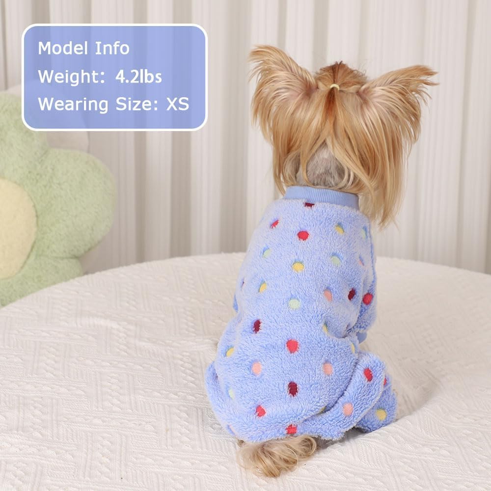 Dog Pajamas Small Sized Dog, Cotton Stretchable Pet Pajamass Jammies Puppy Outfits For Dogs Female Male, Winter Doggie Pjs Doggy