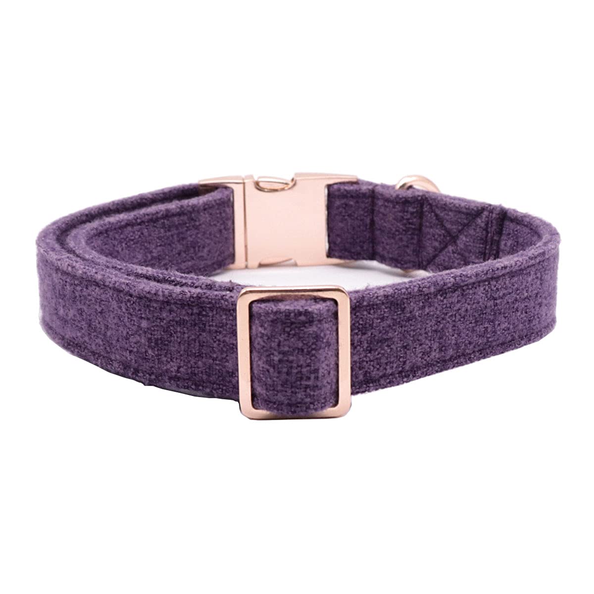 Dogwong Cotton Dog Collar And Leash Purple Pet Collar Soft Durable For Small Medium Large Boy Girl Dogs