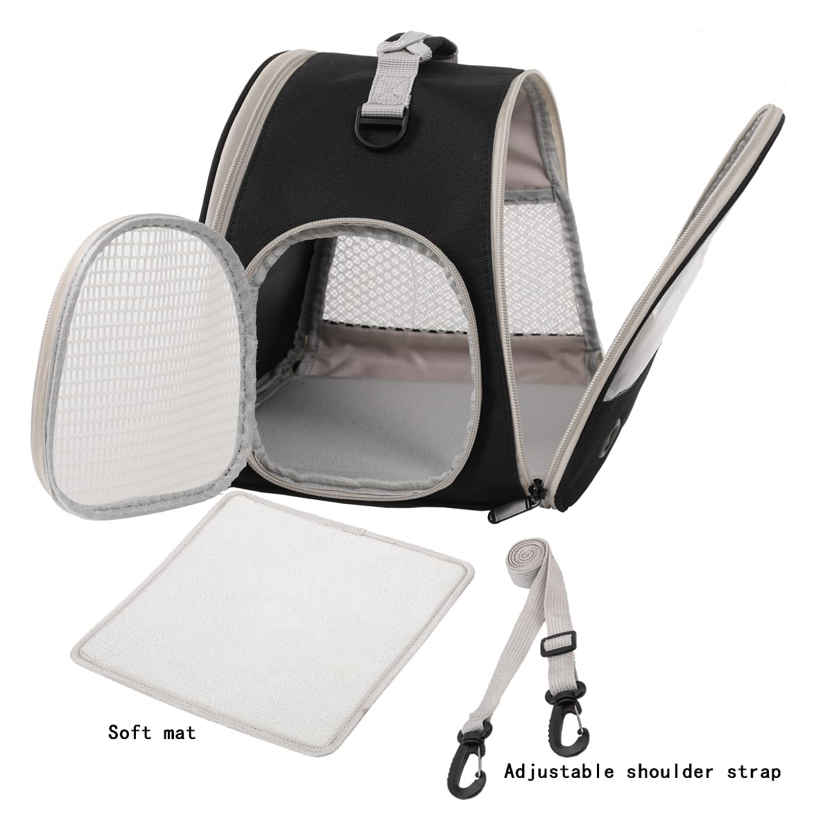 Bearded Dragon Travel Carrier,Lizards Carrier, Small Animal Travel Carrier for Sugar Glider Hedgehog Rat Parrot Bird Guinea Pig,