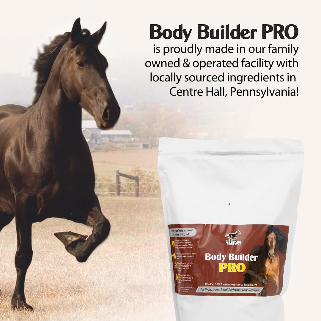 Pennwoods Body Builder Pro, Horse Weight Gain Supplement, Premium High Fat Energy Booster, with Whey Isolate and Concentrate Pro