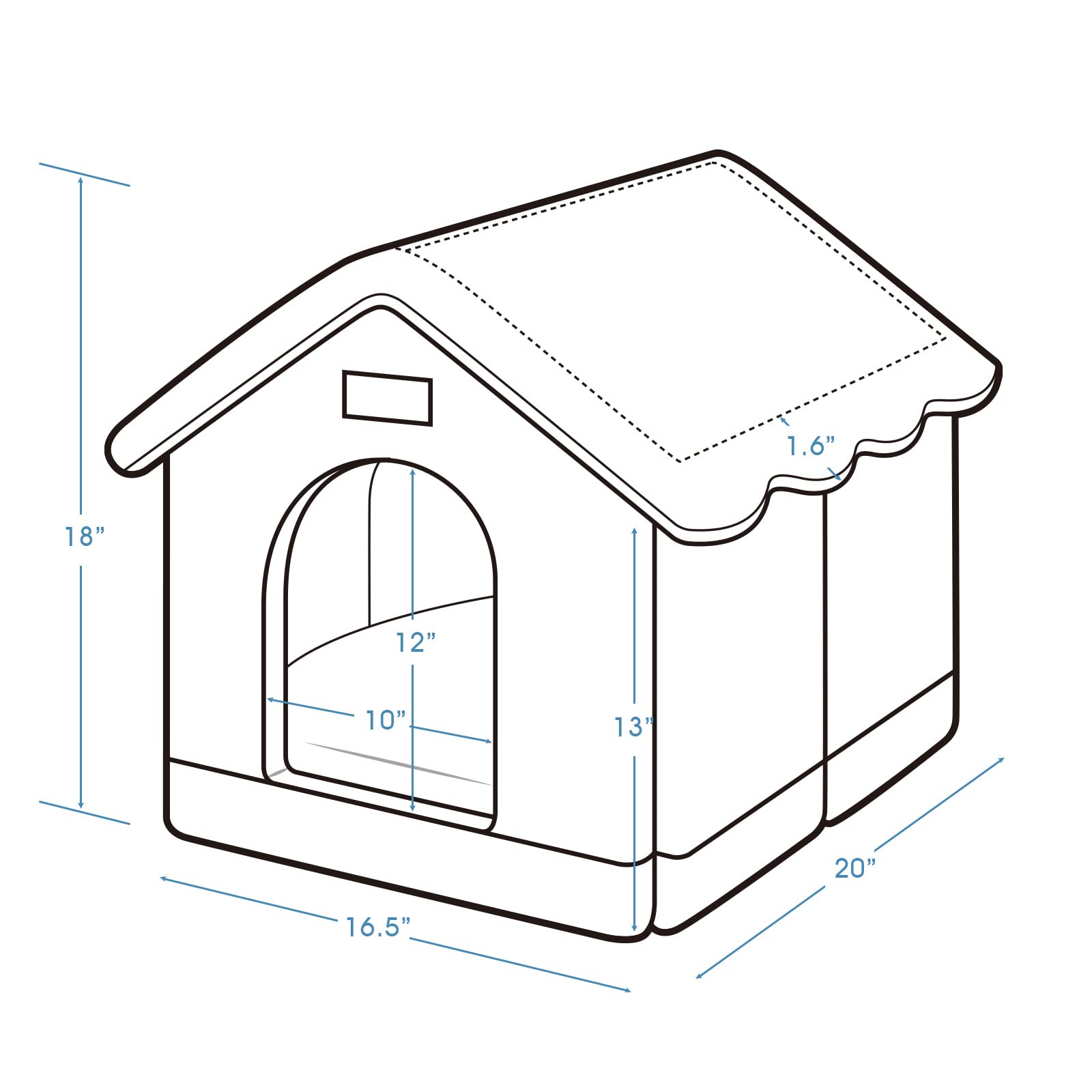 Jiupety Dog House Indoor, L Size Indoor Dog House For Medium Dog, Warm Cave Sleeping Nest Bed For Cats And Dogs, Brown