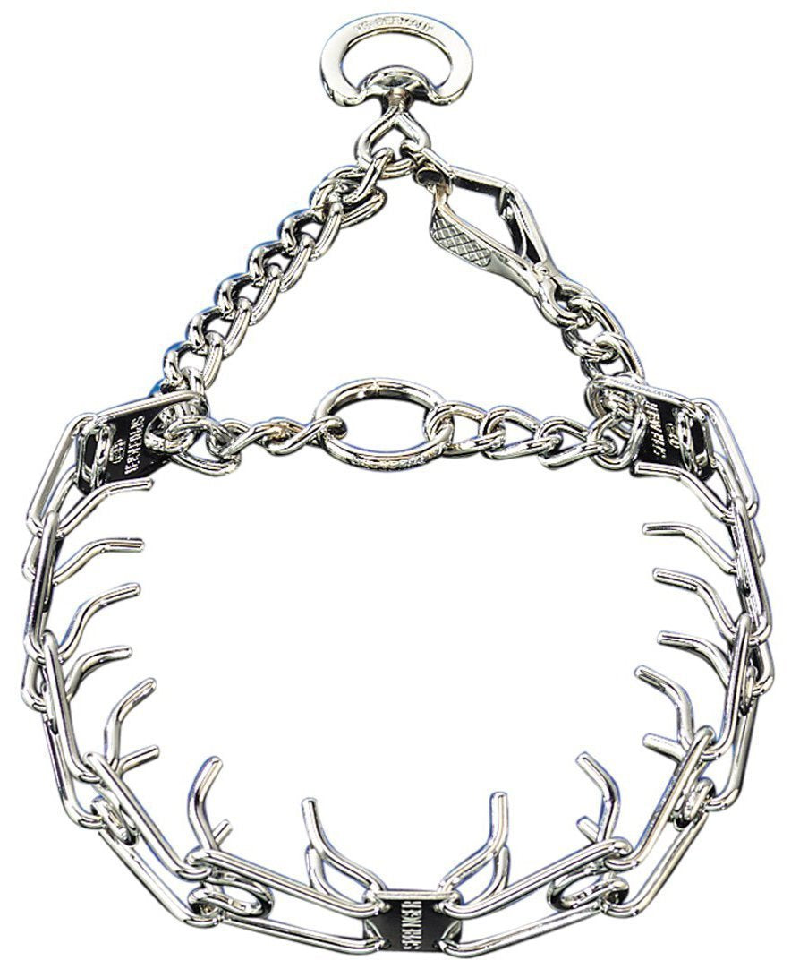 Herm Sprenger Chrome Plated Steel Training Prong Collar With Quick Release Snap For Dogs (23In (58Cm) X 3.2Mm)