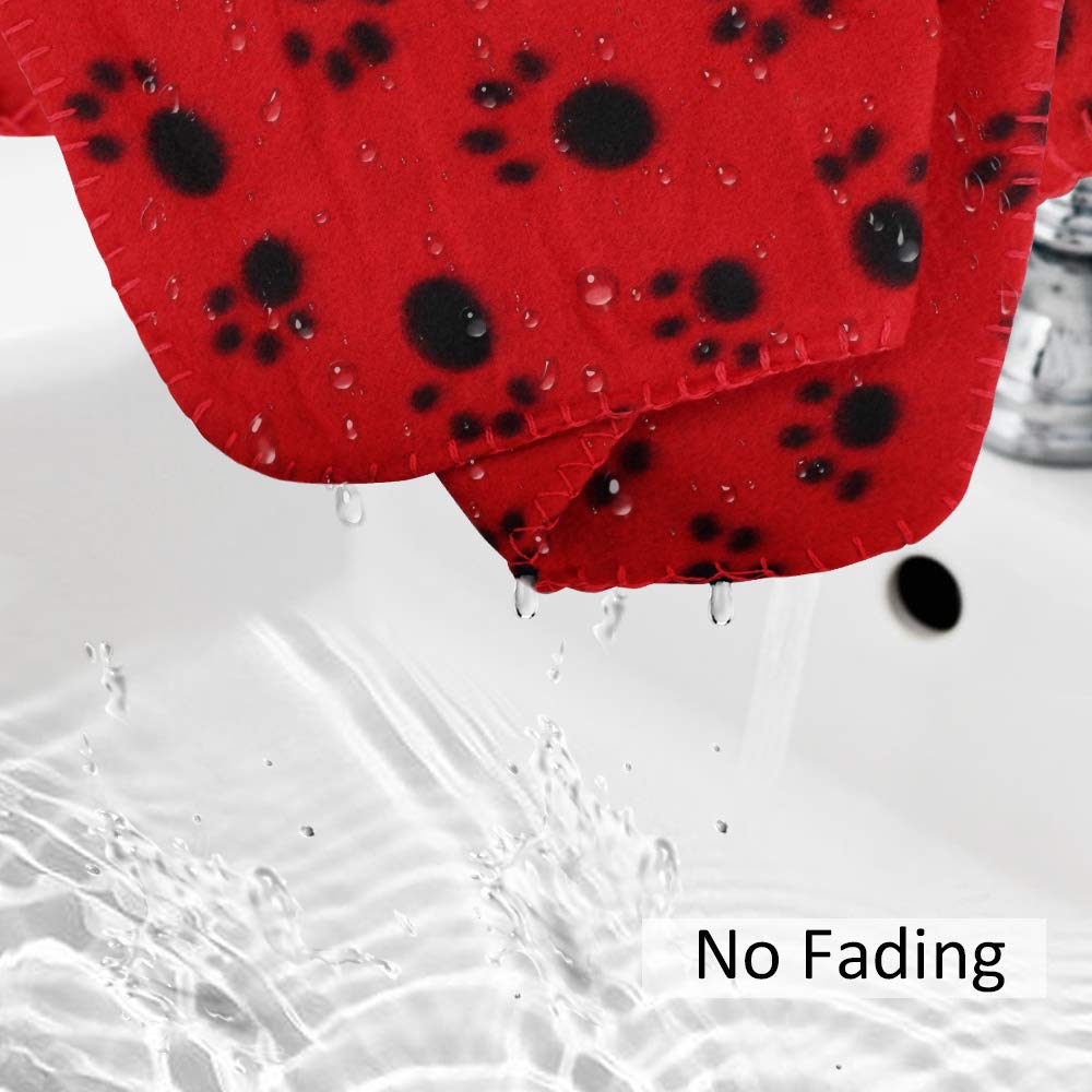 Comsmart Dog Blankets For Small Dogs, 6 Pack Puppy Blanket Cute Paw Print Pet Blanket For Dog, Puppy, Cat, Kitten, 39X31 Inches,