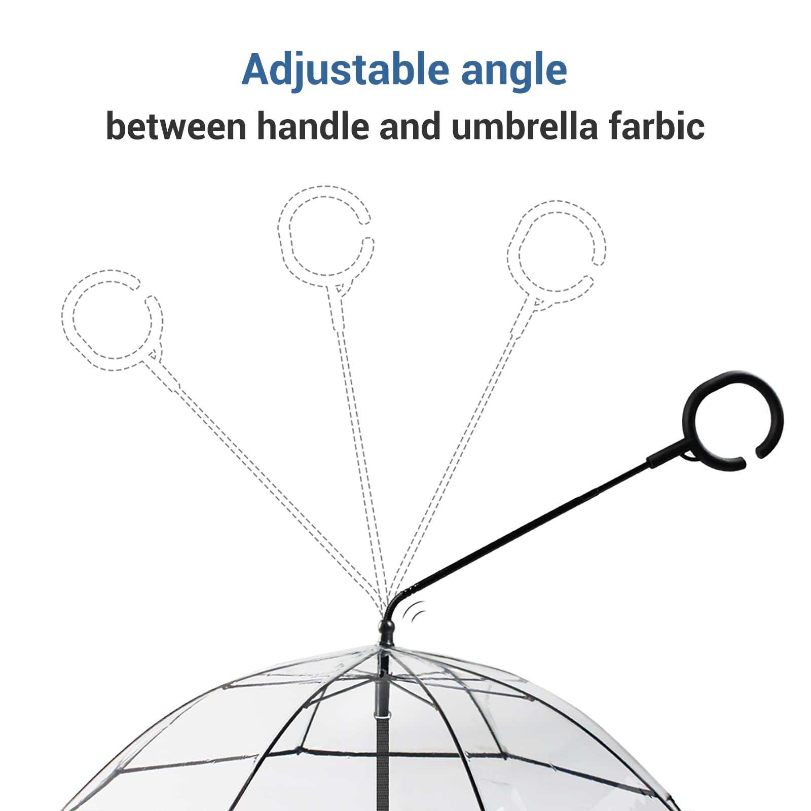 Lesypet Dog Umbrella With Leash, Clear Umbrella For Dog With Leash For Small Pets, Metal Leash