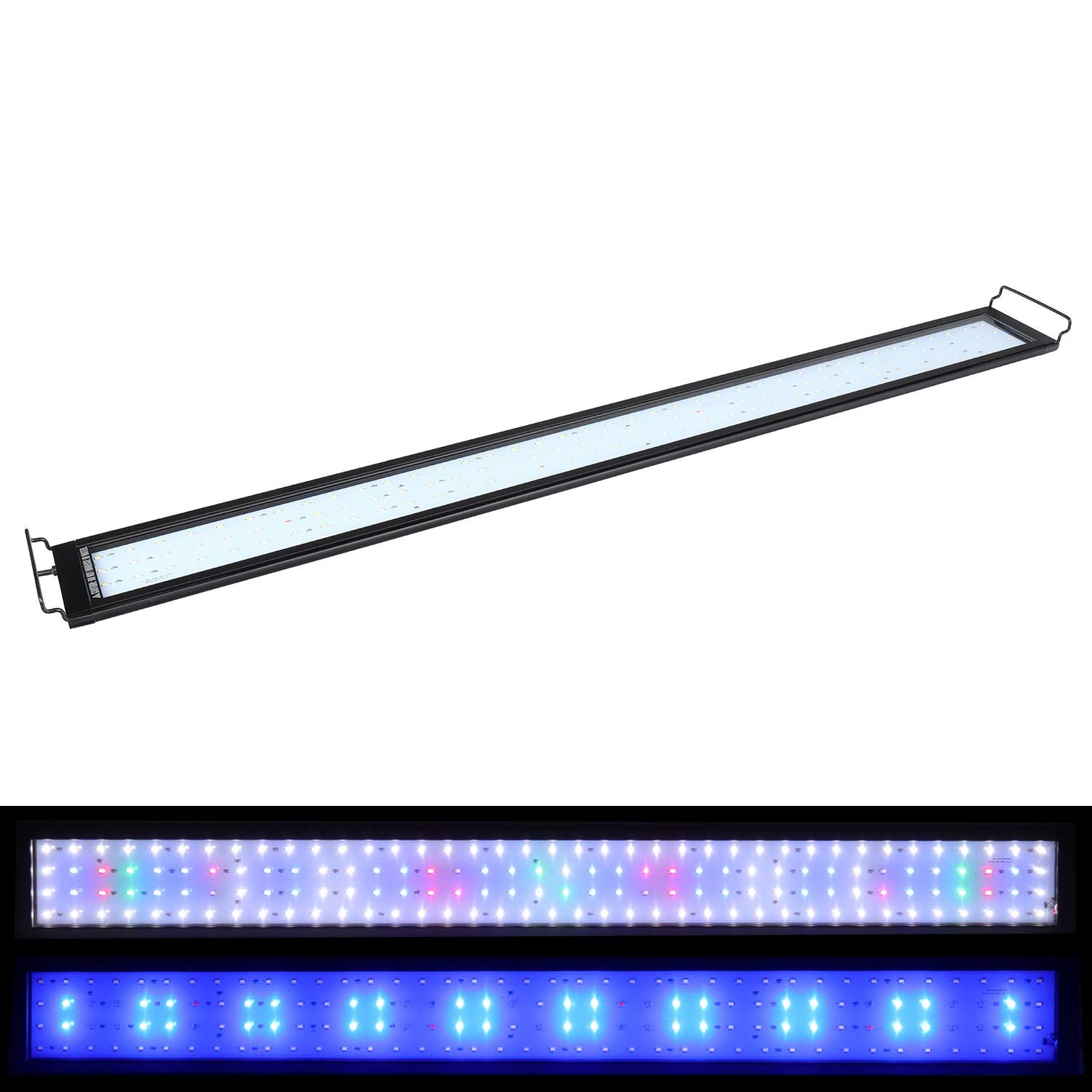 Led Aquarium Light, Full Spectrum Fish Tank Led Light With Aluminum Alloy Shell Extendable Brackets (48-54 In)