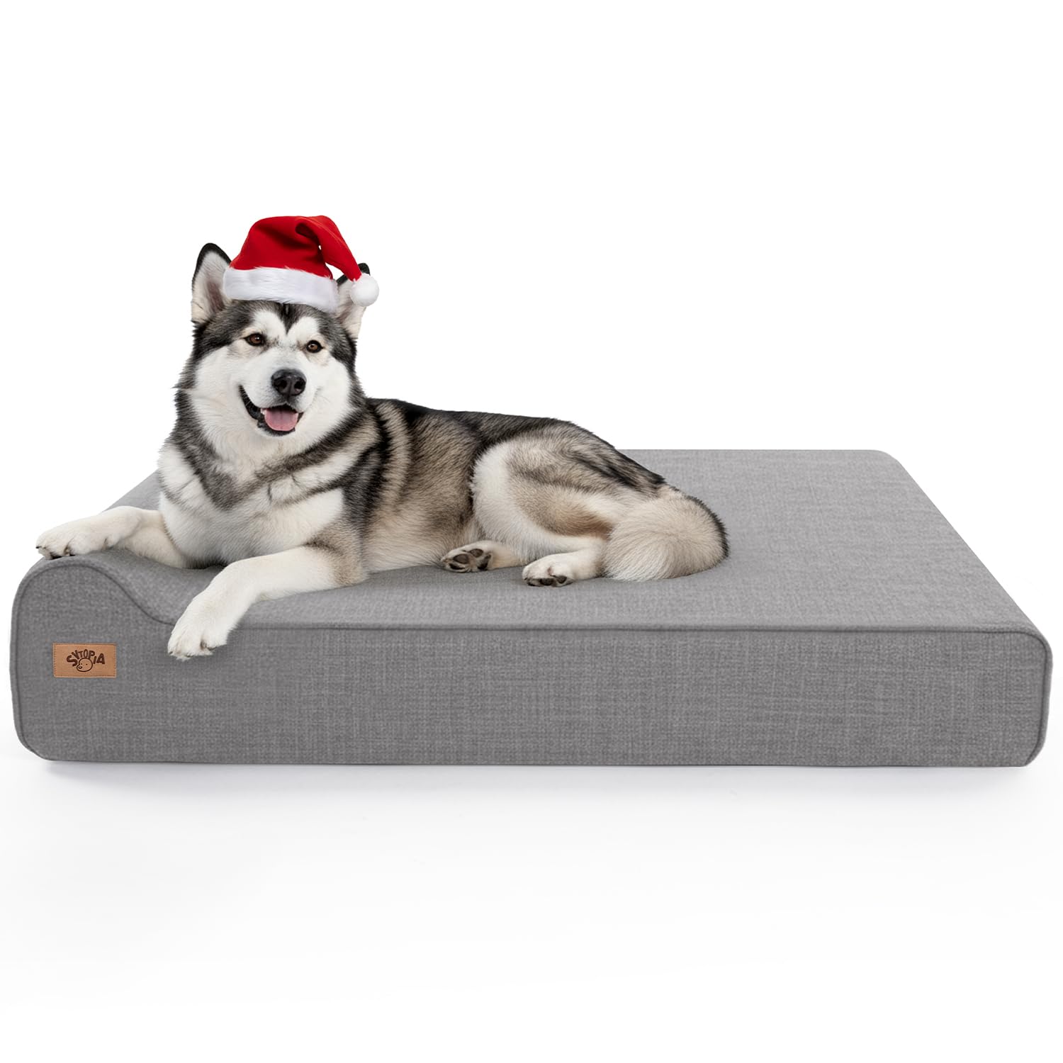 Sytopia 7 Thick Orthopedic Dog Beds for Extra Large Dogs (50 x 34 x 10), Chew Proof Fabric Cover, 35D Memory Foam Dog Beds with 