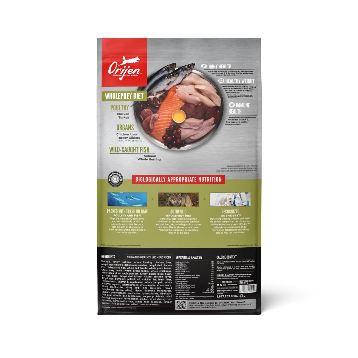 ORIJEN Senior Dry Dog Food, Grain Free Dry Dog Food for Senior Dogs, Fresh or Raw Ingredients, 23.5lb