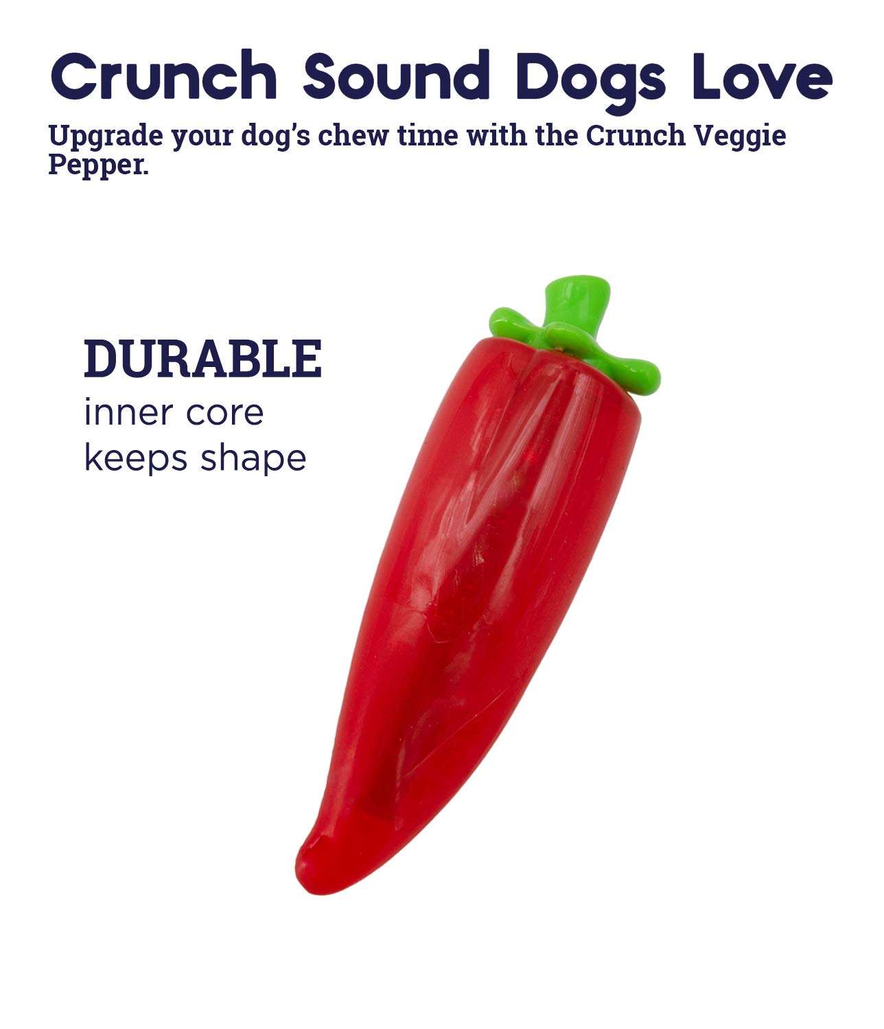 Petstages Crunch Veggies Pepper Dog Chew Toy, Medium