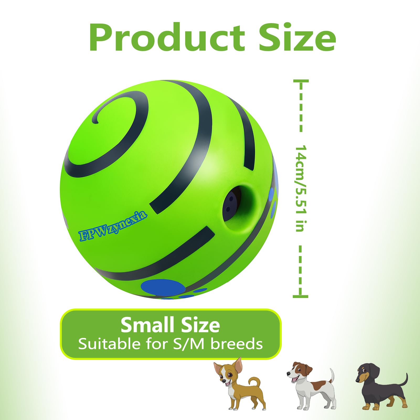 Fpwzynexia Dog Toys,Interactive Dog Balls For Large Dogs,Durable Vinyl For Training, Teeth Cleaning & Energy Release