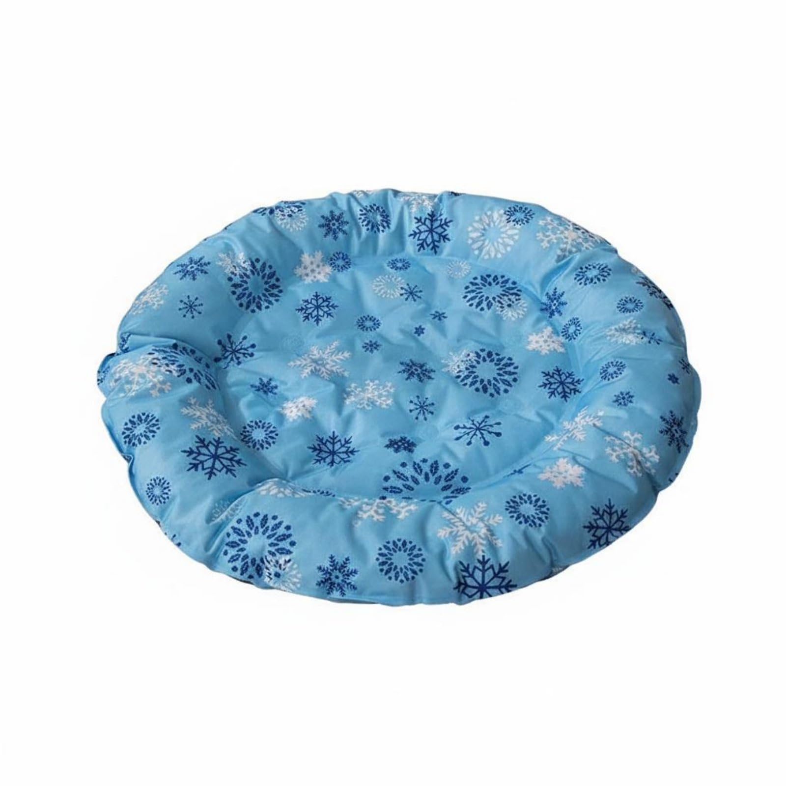Merishopp Round Cooling Pet Bed Summer Use Feline Cooling Mat Soft Padded Rim for Hot Weather, Blue, S | Pet Supplies | Small An